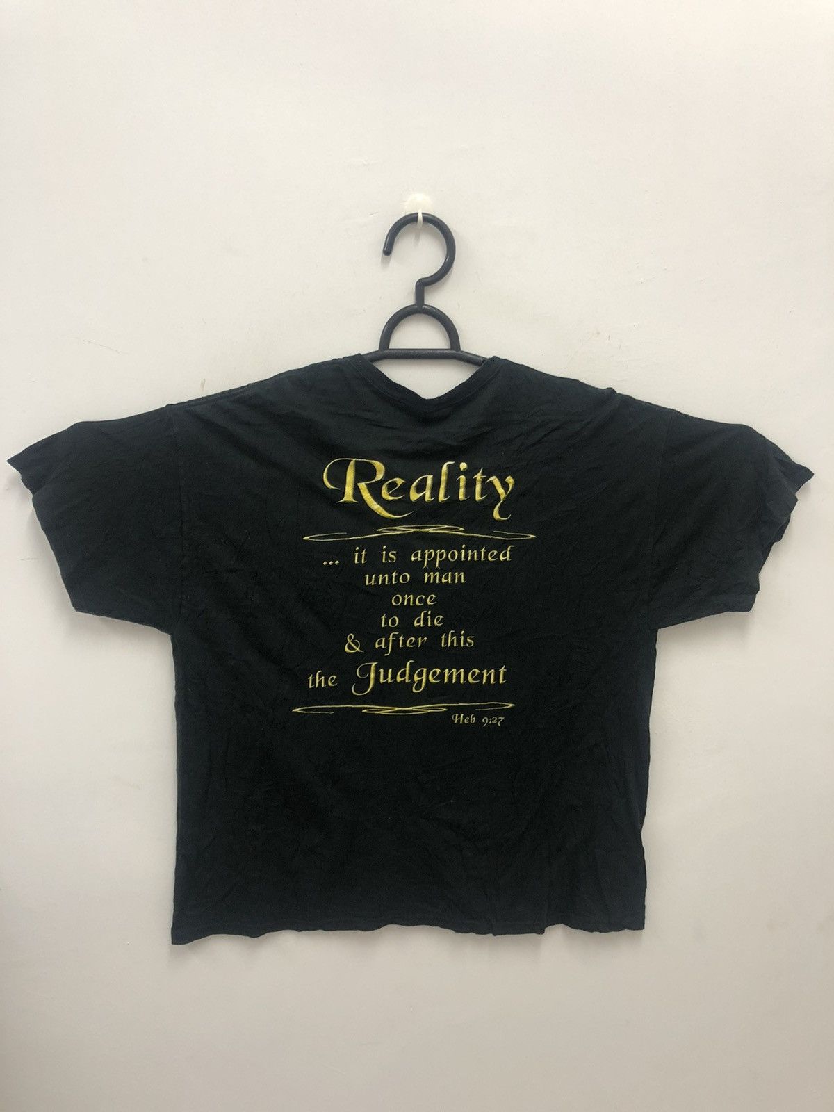 Vintage Rare Vintage LAST CHANCE REALITY Heb 9:27 Wording Tee Size US XXL / EU 58 / 5 - 4 Thumbnail