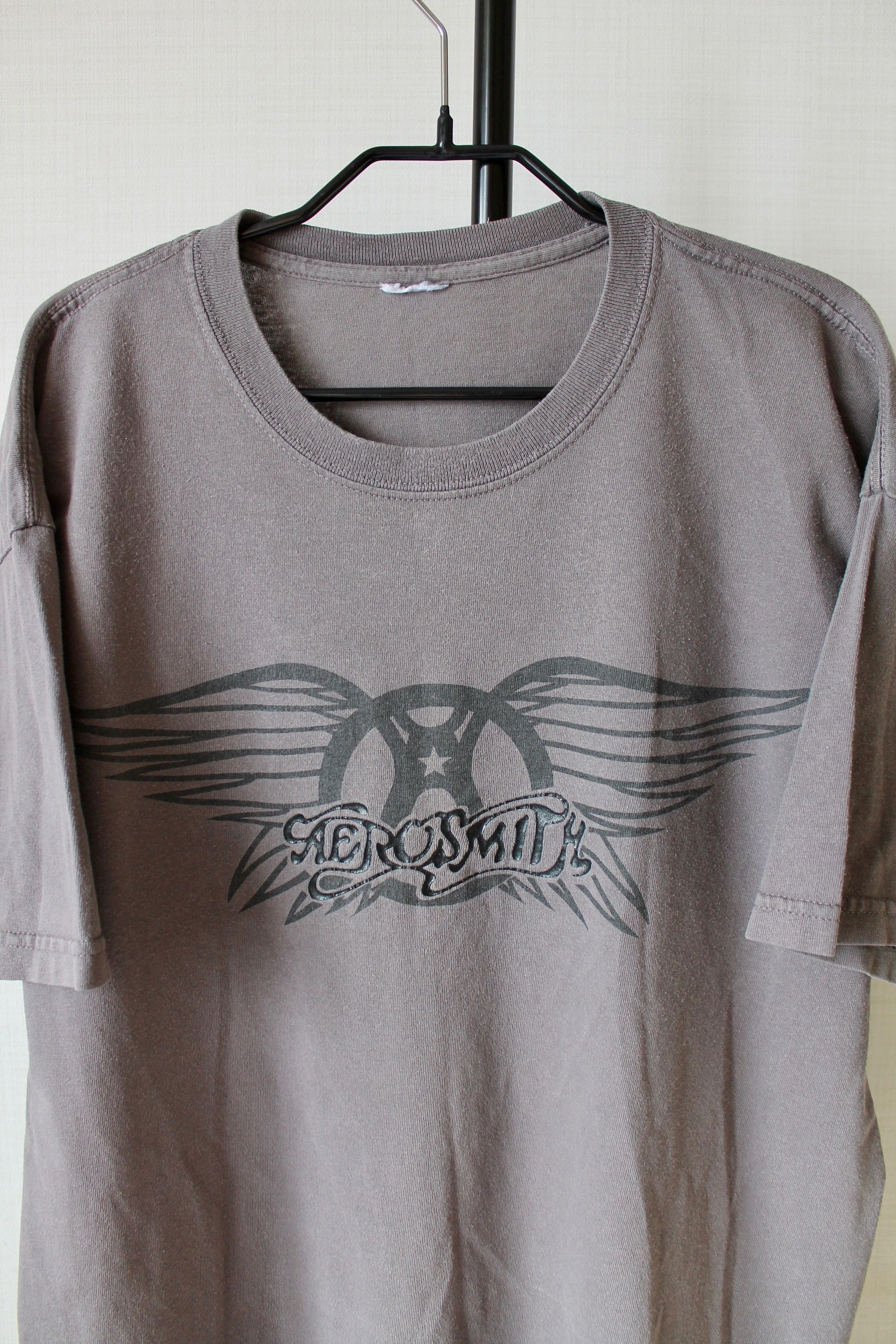Aerosmith AEROSMITH Vintage faded tee T-shirt Band y2k shirt Size US L / EU 52-54 / 3 - 11 Thumbnail