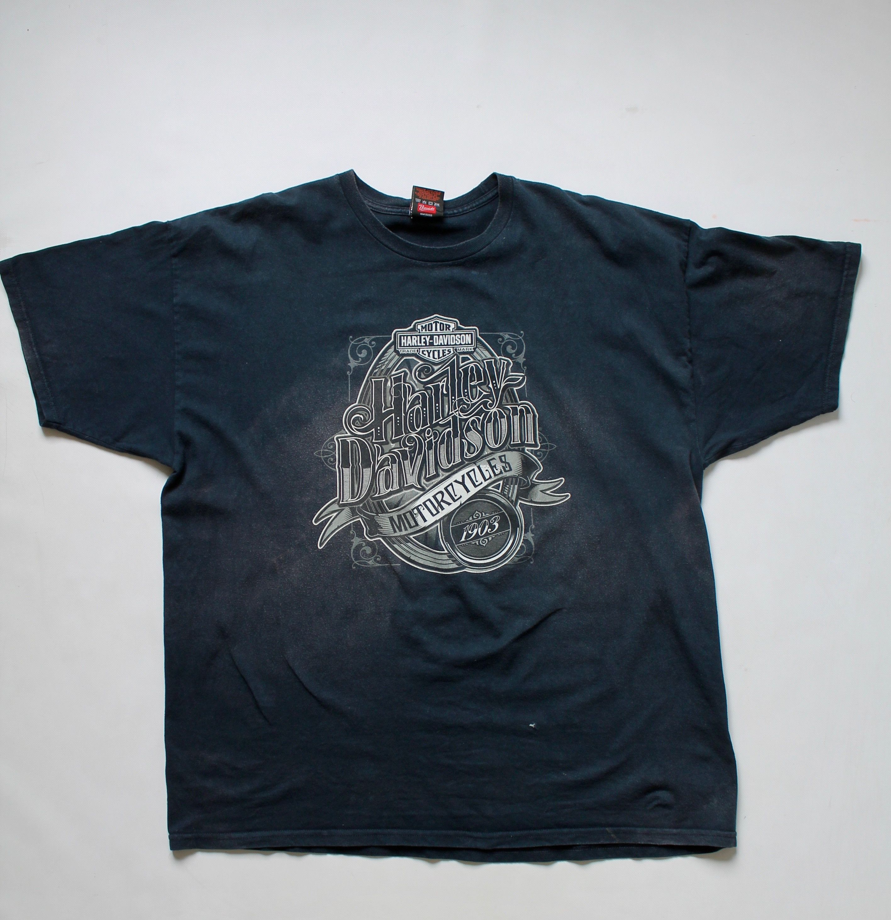 Harley Davidson 2012 Rare Print Harley Davidson Faded trashed Mexico Bravado Size US XXL / EU 58 / 5 - 12 Thumbnail