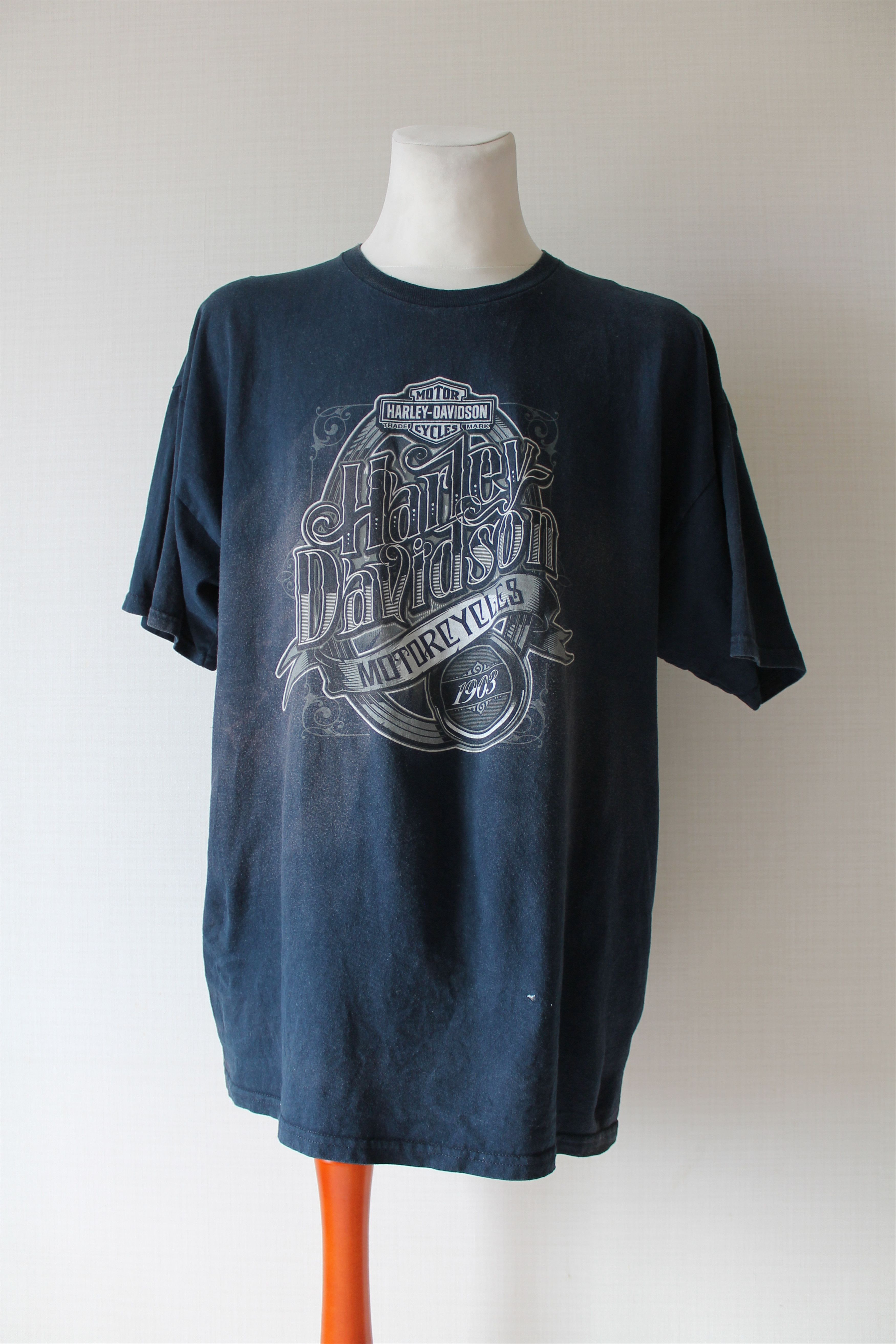 Harley Davidson 2012 Rare Print Harley Davidson Faded trashed Mexico Bravado Size US XXL / EU 58 / 5 - 7 Thumbnail