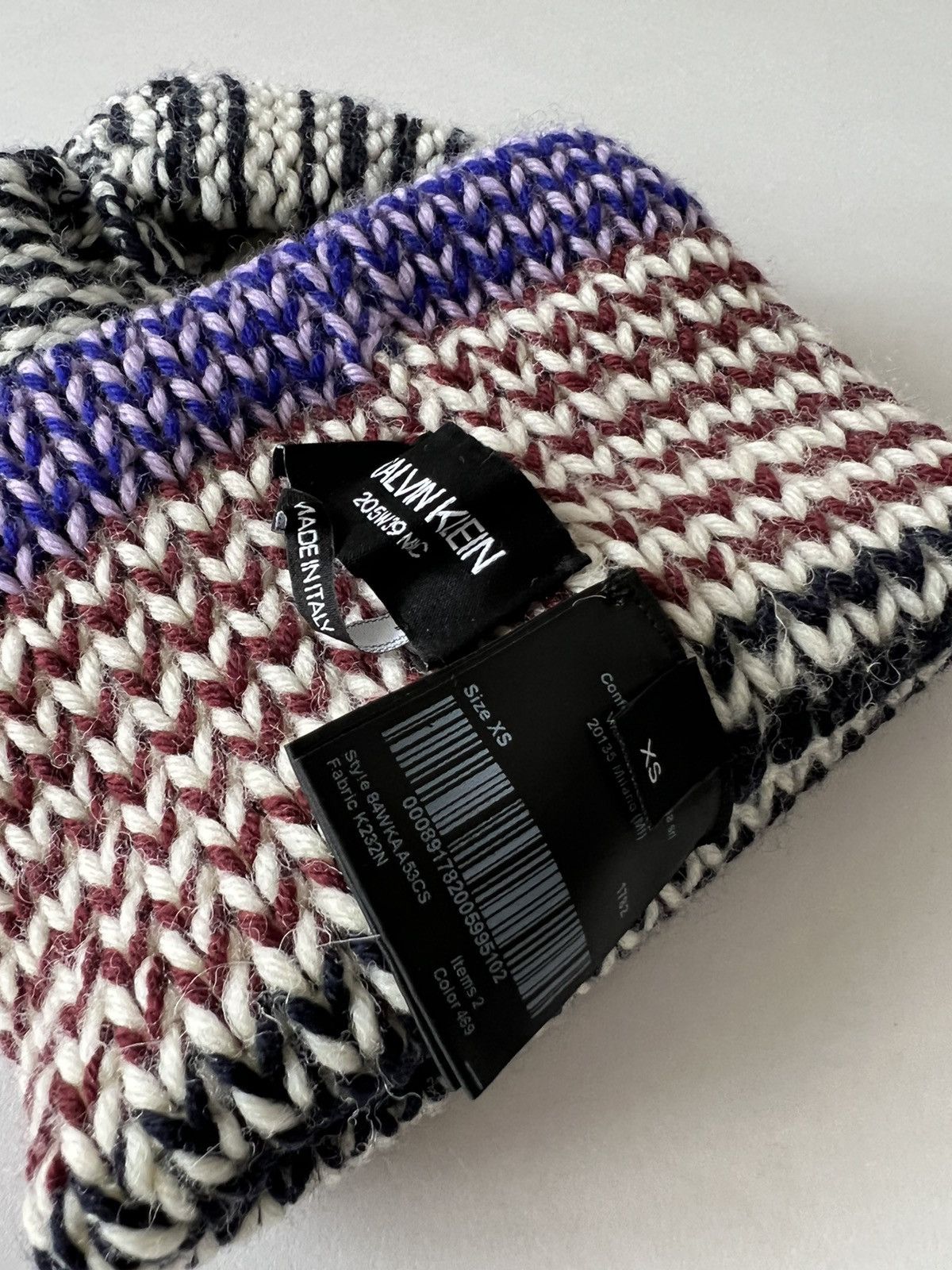 Calvin Klein 205W39NYC × Raf Simons CALVIN KLEIN 205W39NYC Multicolor Striped Balaclava Size ONE SIZE - 3 Thumbnail