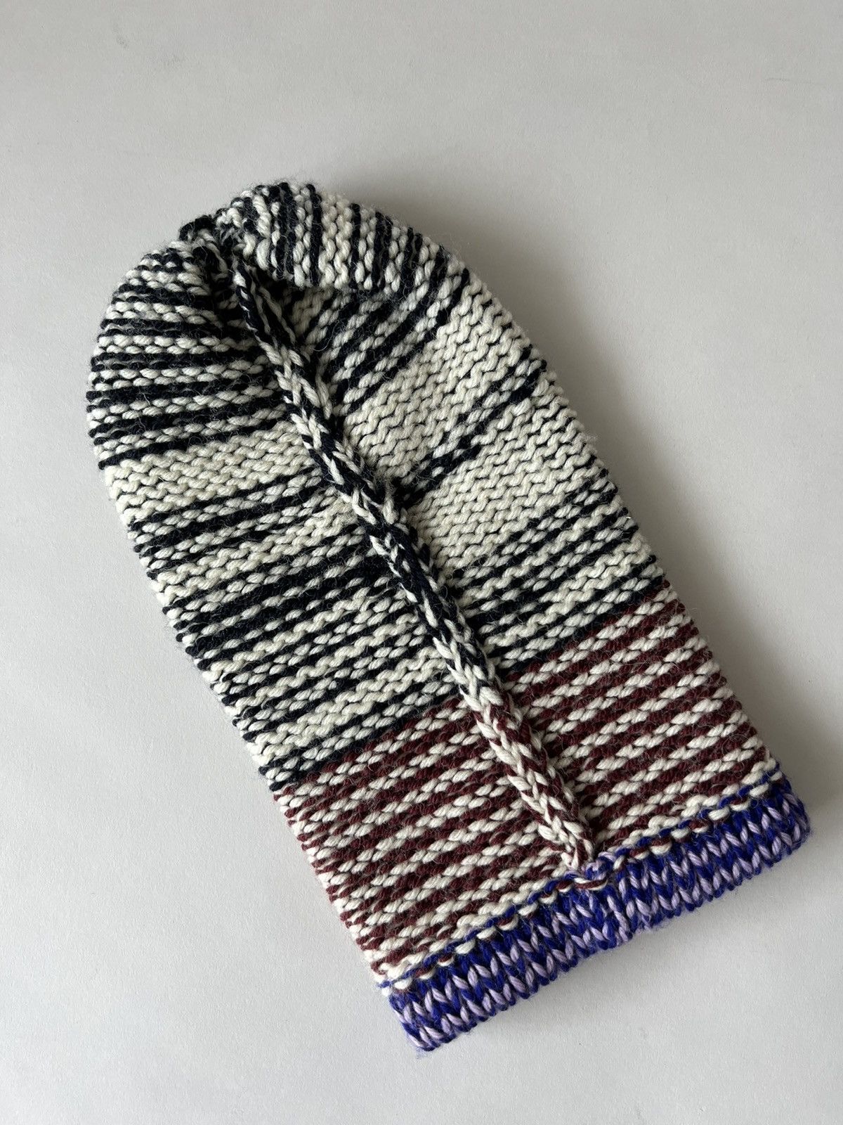 Calvin Klein 205W39NYC × Raf Simons CALVIN KLEIN 205W39NYC Multicolor Striped Balaclava Size ONE SIZE - 2 Thumbnail