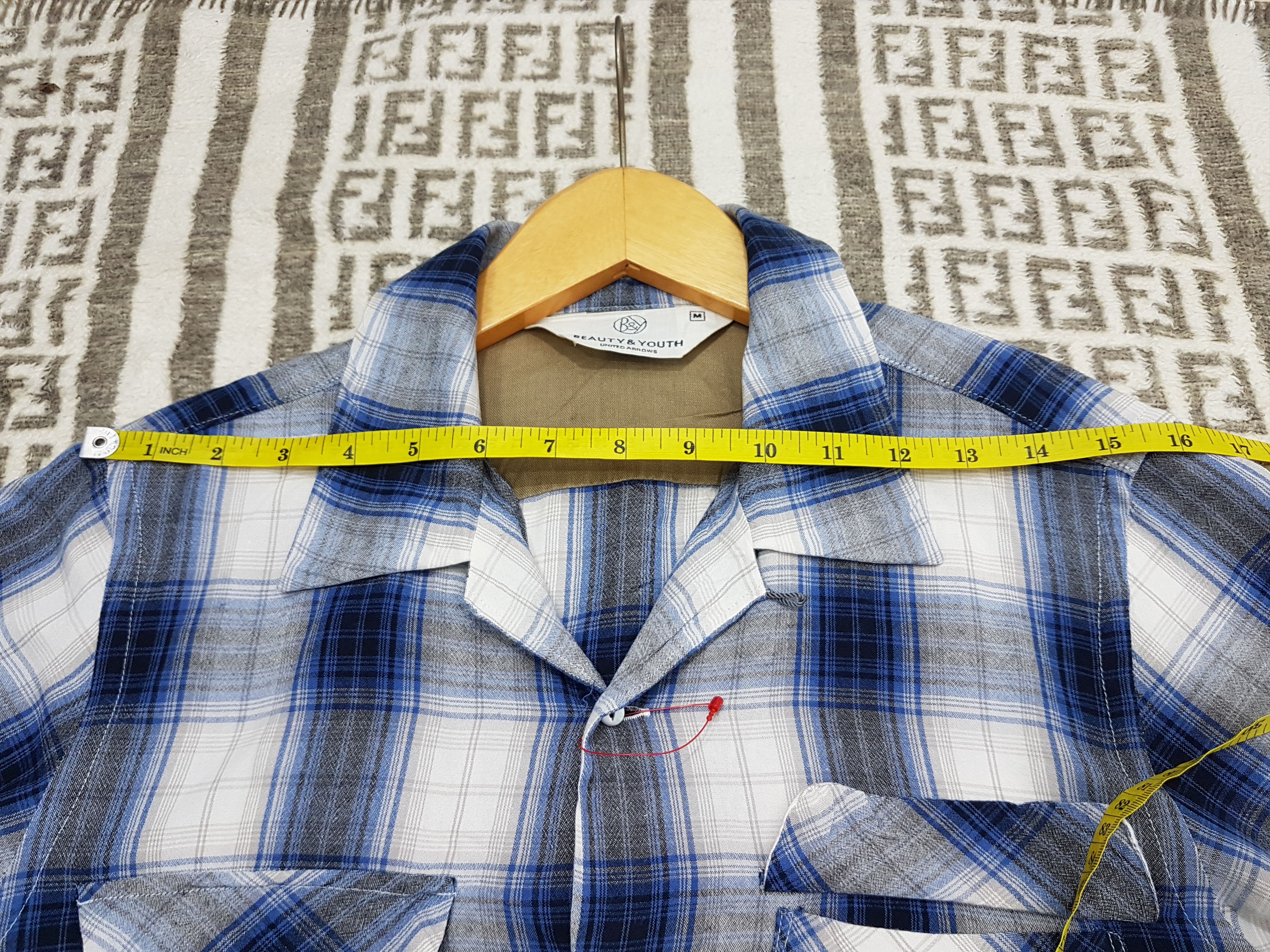 Japanese Brand Fit S to M, United Arrows Shadow Plaid Rayon Shirt Size US S / EU 44-46 / 1 - 12 Thumbnail