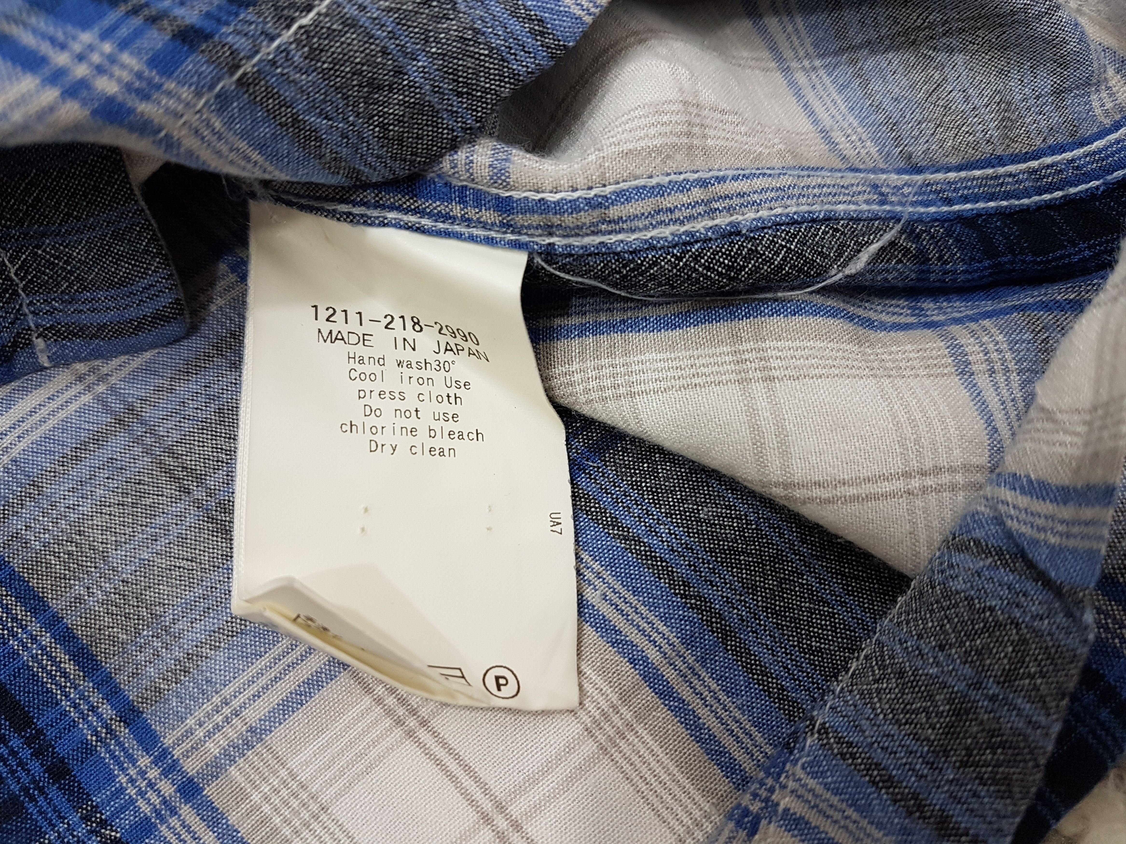 Japanese Brand Fit S to M, United Arrows Shadow Plaid Rayon Shirt Size US S / EU 44-46 / 1 - 16 Thumbnail