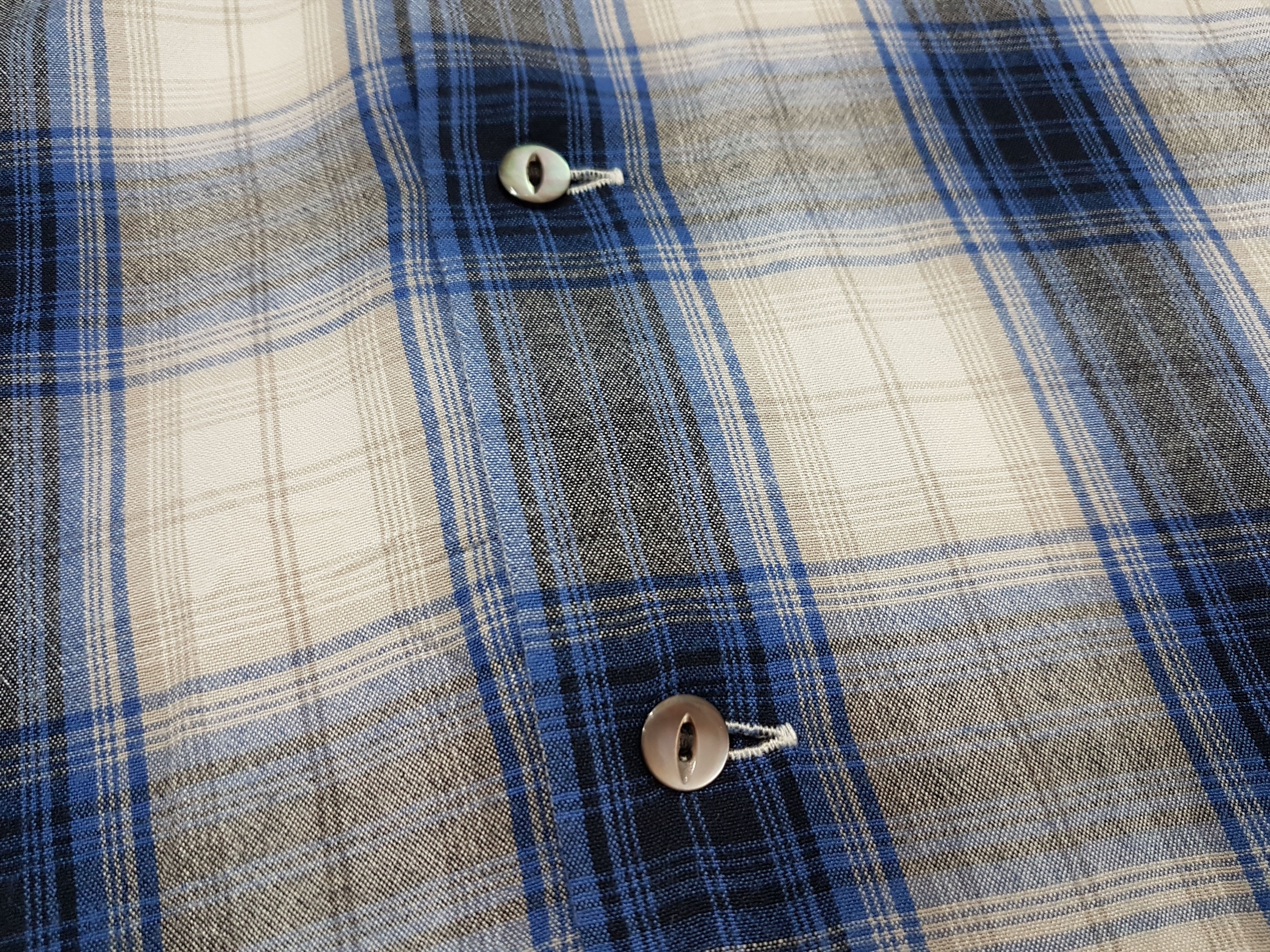 Japanese Brand Fit S to M, United Arrows Shadow Plaid Rayon Shirt Size US S / EU 44-46 / 1 - 5 Thumbnail