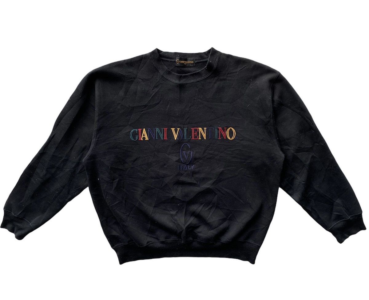 Rare!!! Vintage 2-Tone Valentino Monica Biglogo Embroidery Spellout Vintage Valentino Sweatshirt Crewneck Italy Design Pullover Jumper online