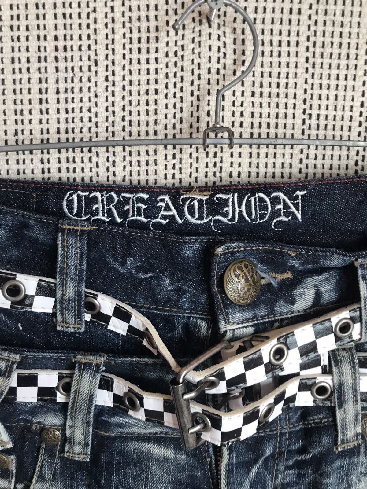 If Six Was Nine 🔥FLARED🔥S&B DENIM FLARED DOUBLE WAIST RARE DESIGN Size US 32 / EU 48 - 4 Thumbnail