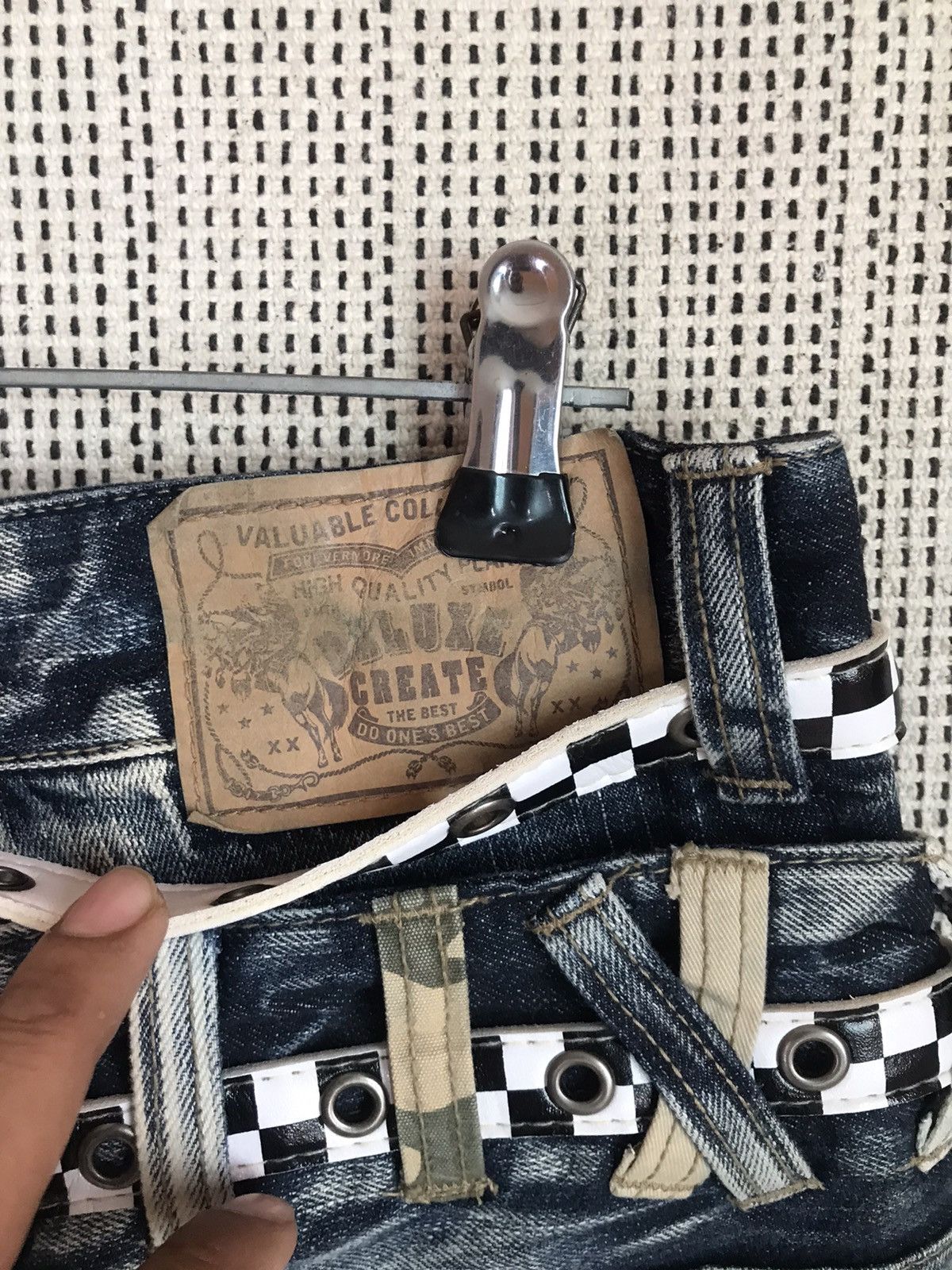If Six Was Nine 🔥FLARED🔥S&B DENIM FLARED DOUBLE WAIST RARE DESIGN Size US 32 / EU 48 - 8 Thumbnail