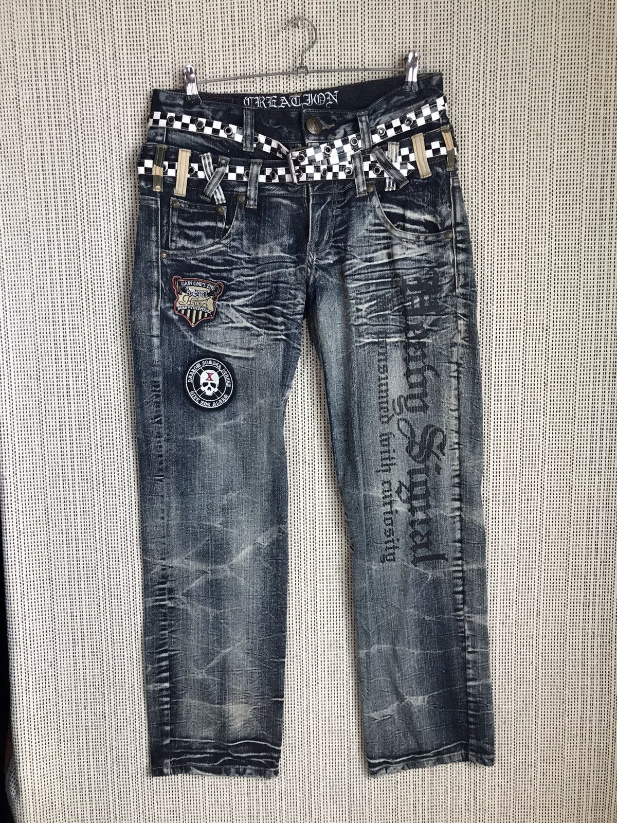 If Six Was Nine 🔥FLARED🔥S&B DENIM FLARED DOUBLE WAIST RARE DESIGN Size US 32 / EU 48 - 1 Thumbnail