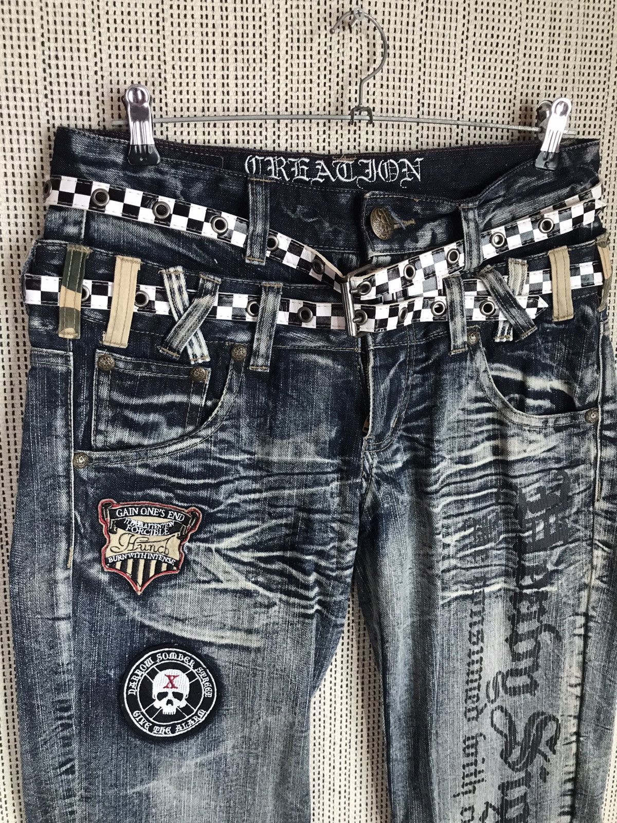 If Six Was Nine 🔥FLARED🔥S&B DENIM FLARED DOUBLE WAIST RARE DESIGN Size US 32 / EU 48 - 5 Thumbnail
