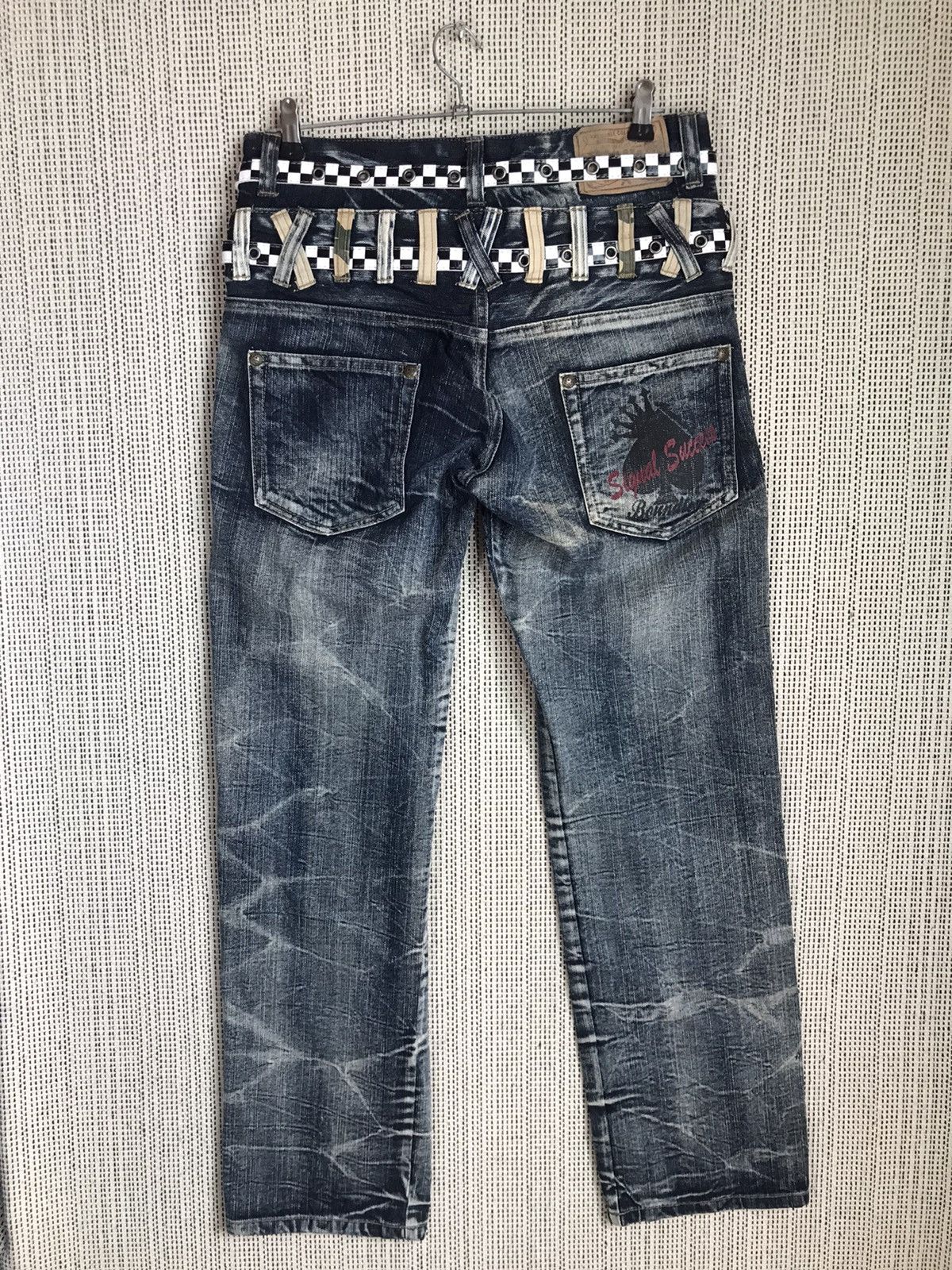 If Six Was Nine 🔥FLARED🔥S&B DENIM FLARED DOUBLE WAIST RARE DESIGN Size US 32 / EU 48 - 2 Thumbnail