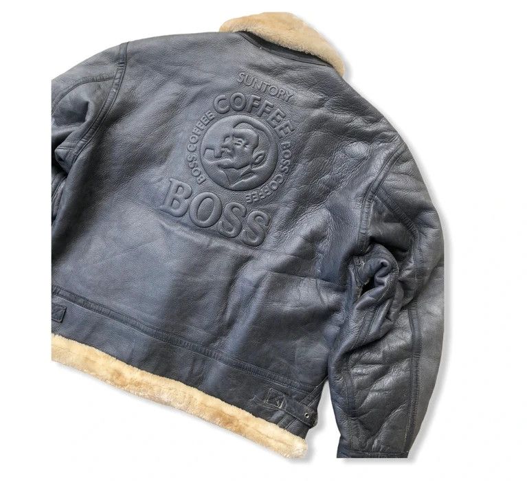 Vintage Vintage 2000 Suntory Coffee Boss B 3 Leather Jacket 🧥 Size US L / EU 52-54 / 3 - 5 Thumbnail