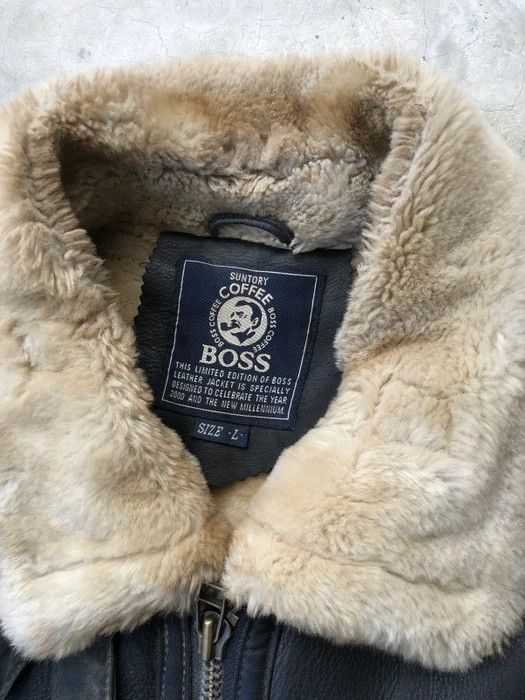 Vintage Vintage 2000 Suntory Coffee Boss B 3 Leather Jacket 🧥 Size US L / EU 52-54 / 3 - 6 Thumbnail