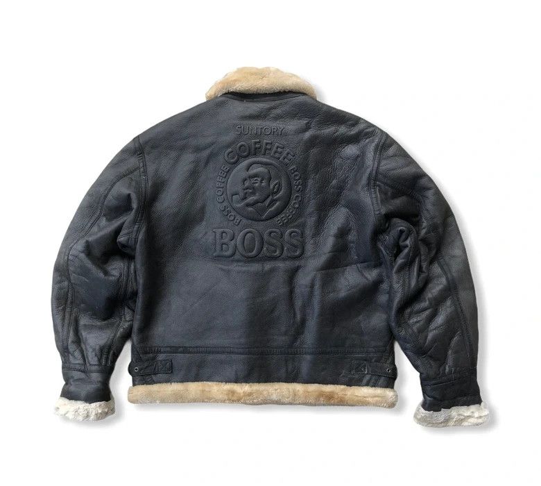 Vintage Vintage 2000 Suntory Coffee Boss B 3 Leather Jacket 🧥 Size US L / EU 52-54 / 3 - 1 Thumbnail
