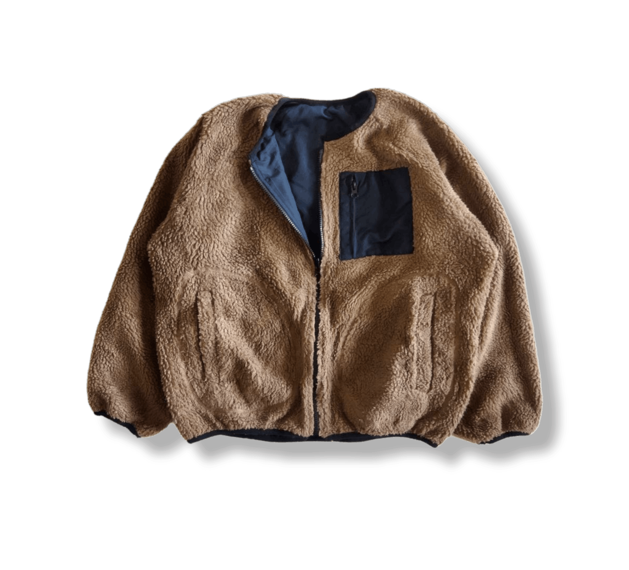 Japanese Brand Samansa Mos2 Reversible Sherpa Fleece Jacket Size US L / EU 52-54 / 3 - 1 Thumbnail