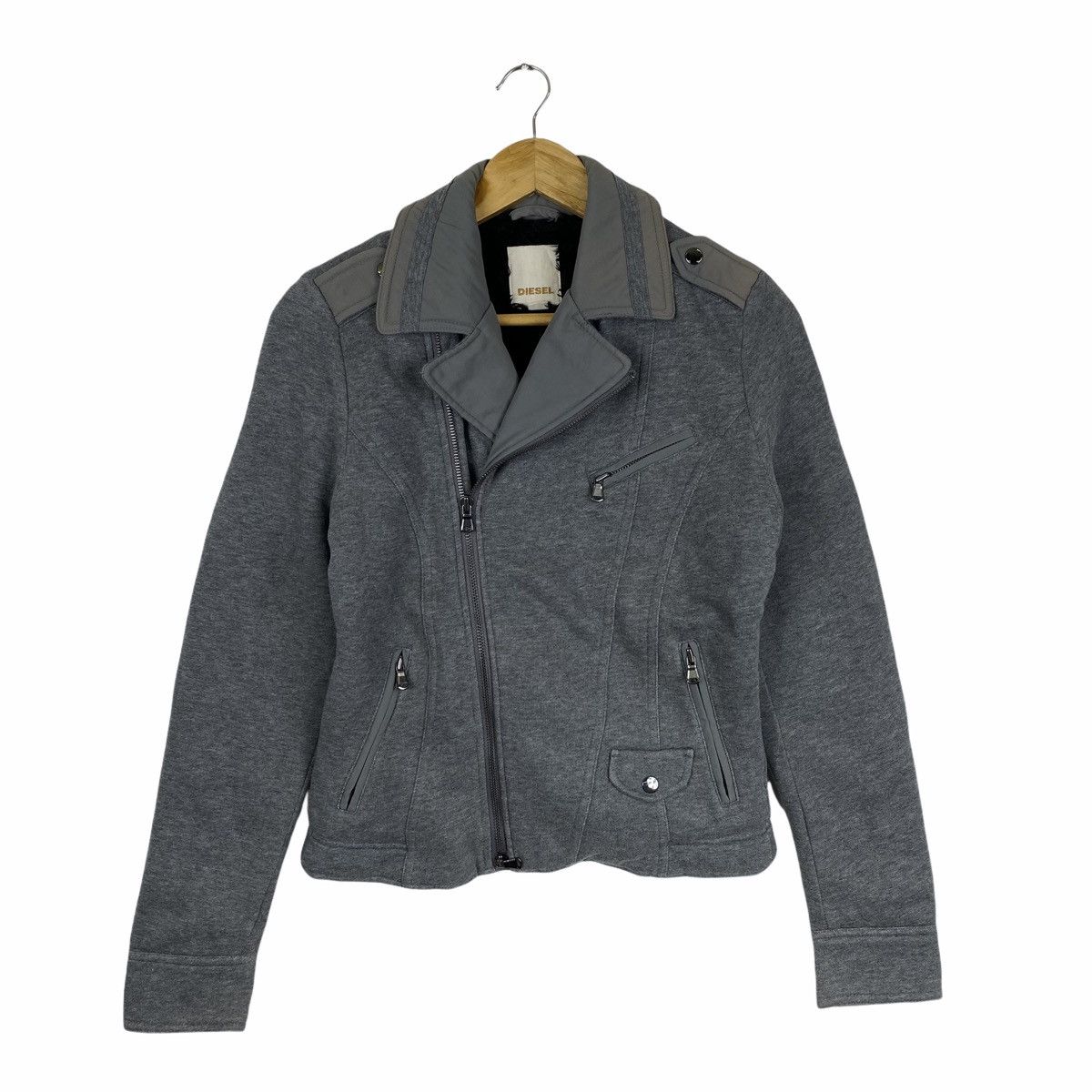 Diesel × Vintage Vintage DIESEL Double Collar Perfecto Design Zipper Jacket Size US XS / EU 42 / 0 - 1 Thumbnail