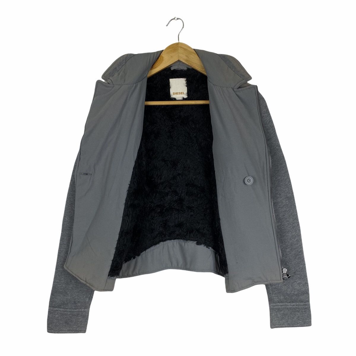 Diesel × Vintage Vintage DIESEL Double Collar Perfecto Design Zipper Jacket Size US XS / EU 42 / 0 - 3 Thumbnail