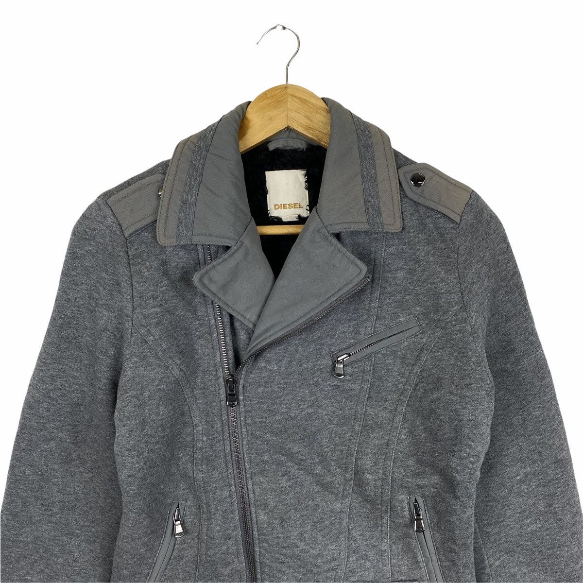 Diesel × Vintage Vintage DIESEL Double Collar Perfecto Design Zipper Jacket Size US XS / EU 42 / 0 - 5 Thumbnail