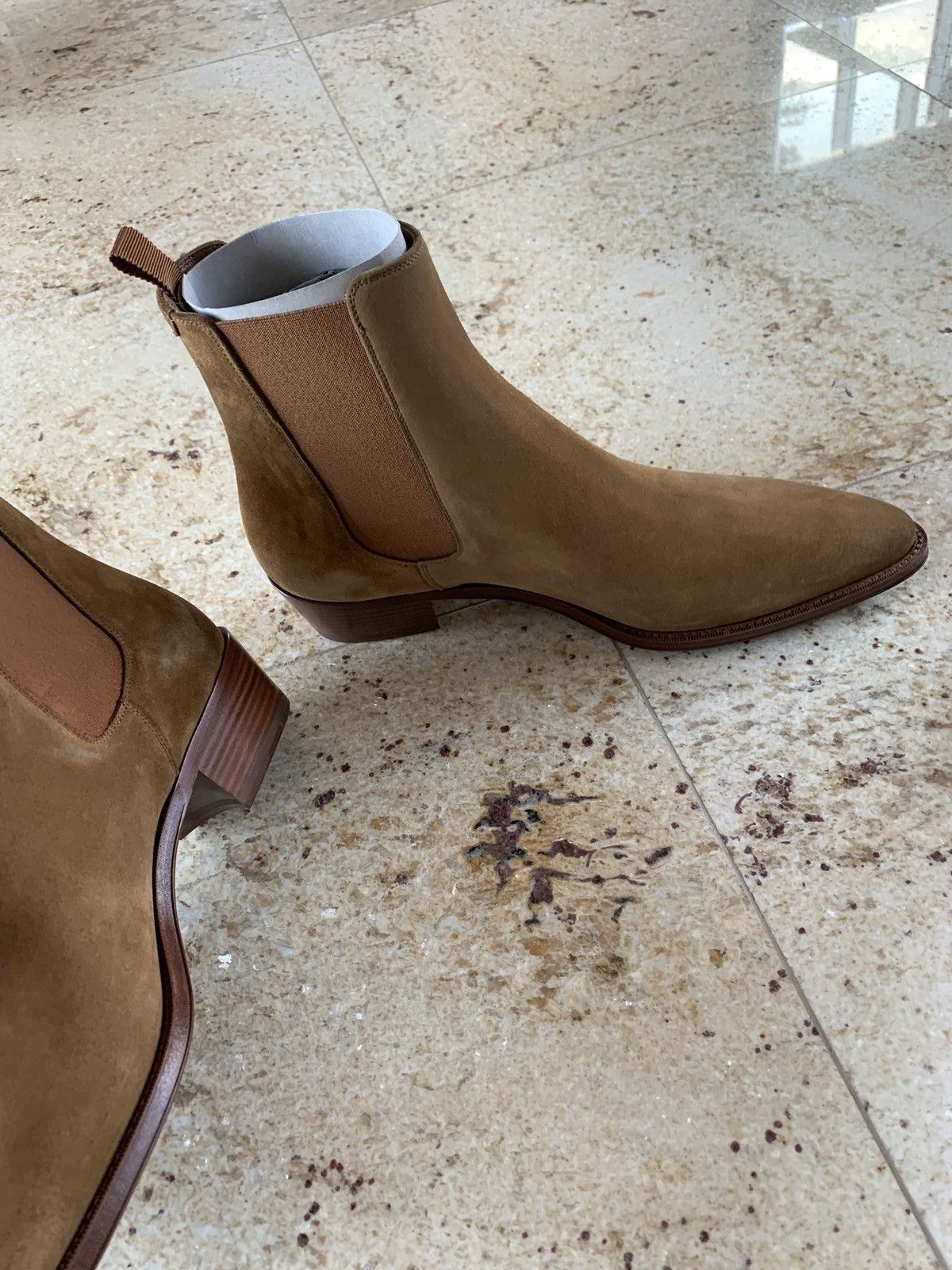 Celine Carmague Camel Boots Size US 12 / EU 45 - 15 Thumbnail
