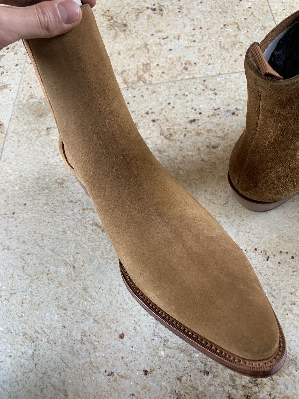 Celine Carmague Camel Boots Size US 12 / EU 45 - 7 Thumbnail