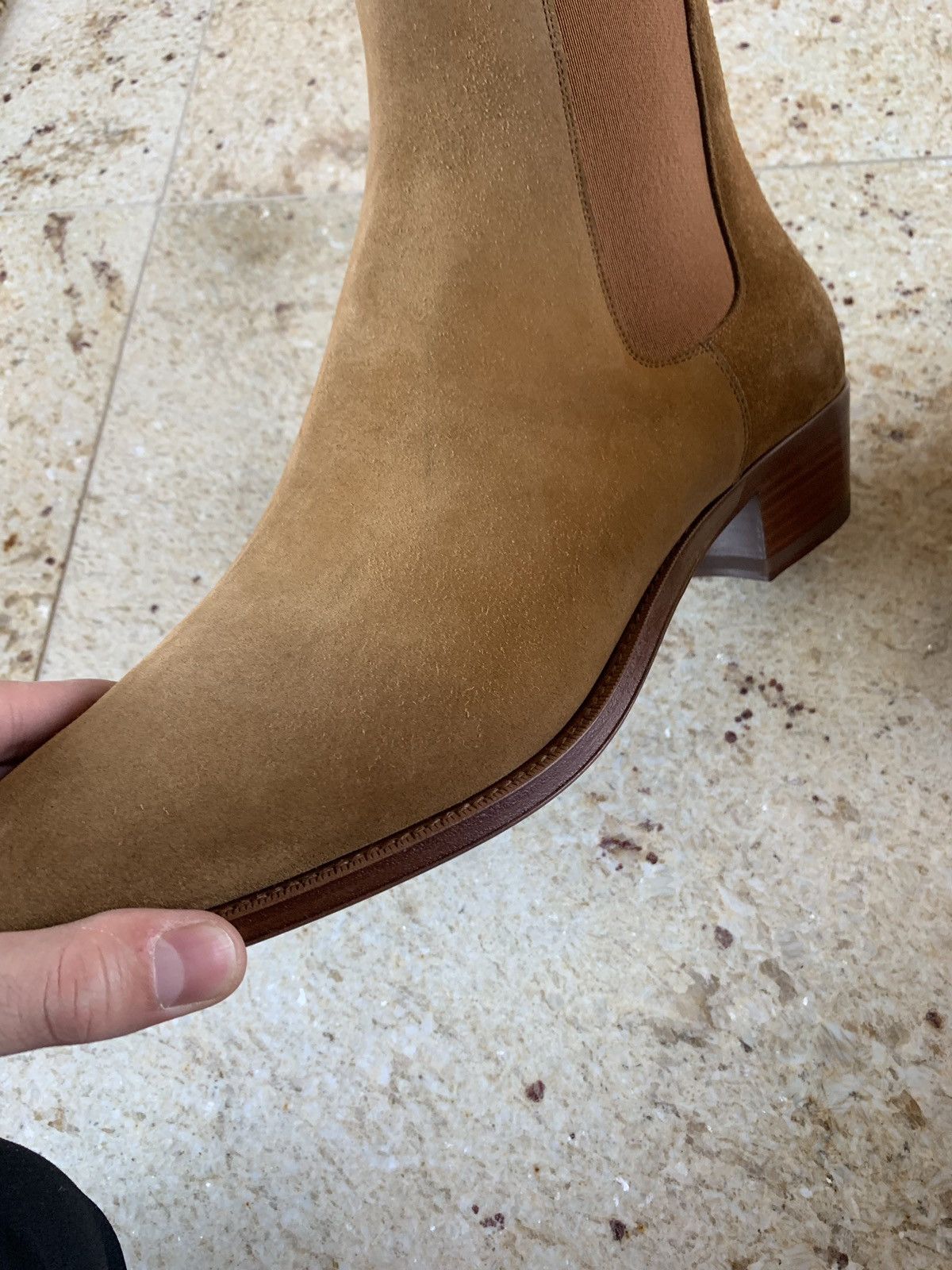Celine Carmague Camel Boots Size US 12 / EU 45 - 10 Thumbnail