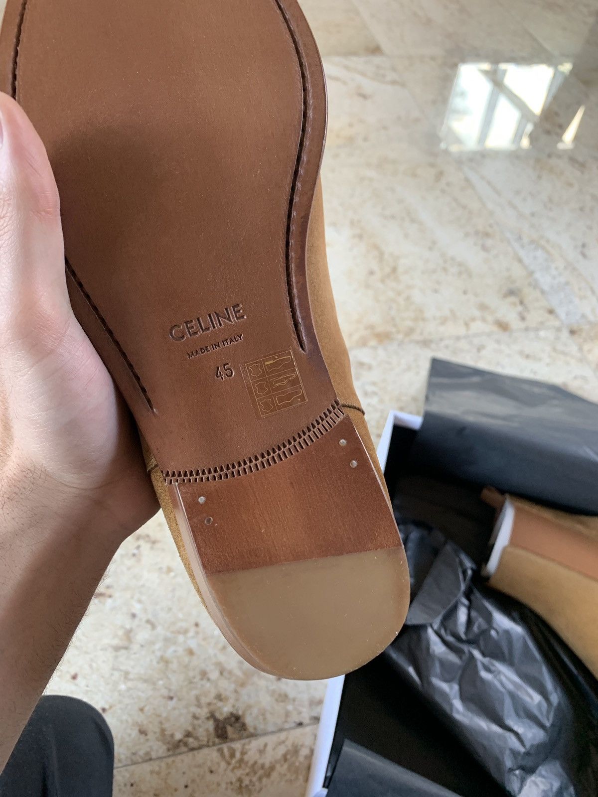 Celine Carmague Camel Boots Size US 12 / EU 45 - 4 Thumbnail