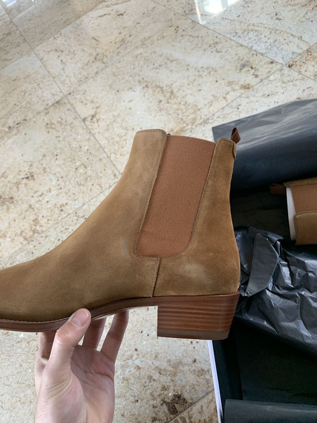 Celine Carmague Camel Boots Size US 12 / EU 45 - 2 Thumbnail