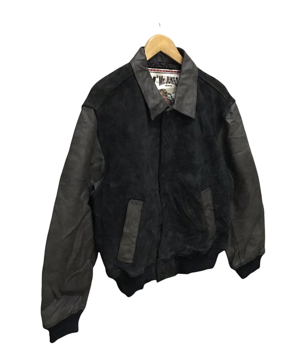 Mr. Junko Vintage Mr.junko varsity suede leather bomber jacket Size US M / EU 48-50 / 2 - 4 Thumbnail