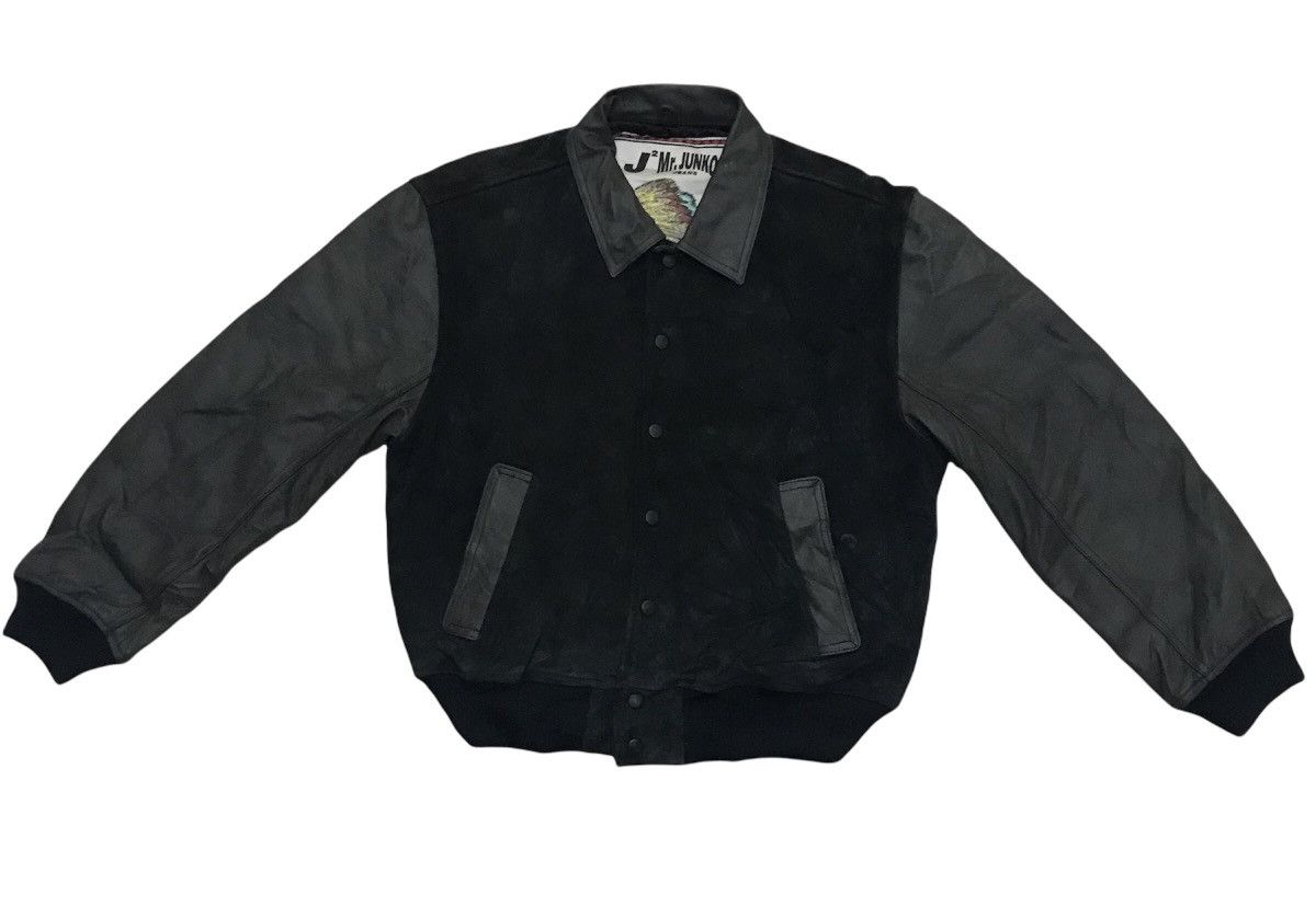 Mr. Junko Vintage Mr.junko varsity suede leather bomber jacket Size US M / EU 48-50 / 2 - 5 Thumbnail
