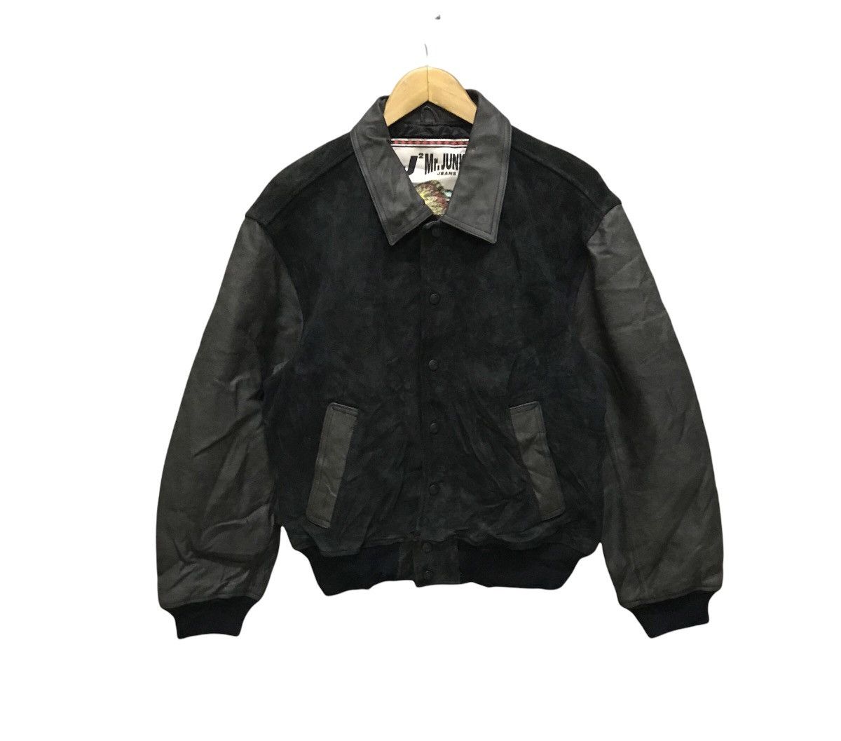 Mr. Junko Vintage Mr.junko varsity suede leather bomber jacket Size US M / EU 48-50 / 2 - 2 Thumbnail