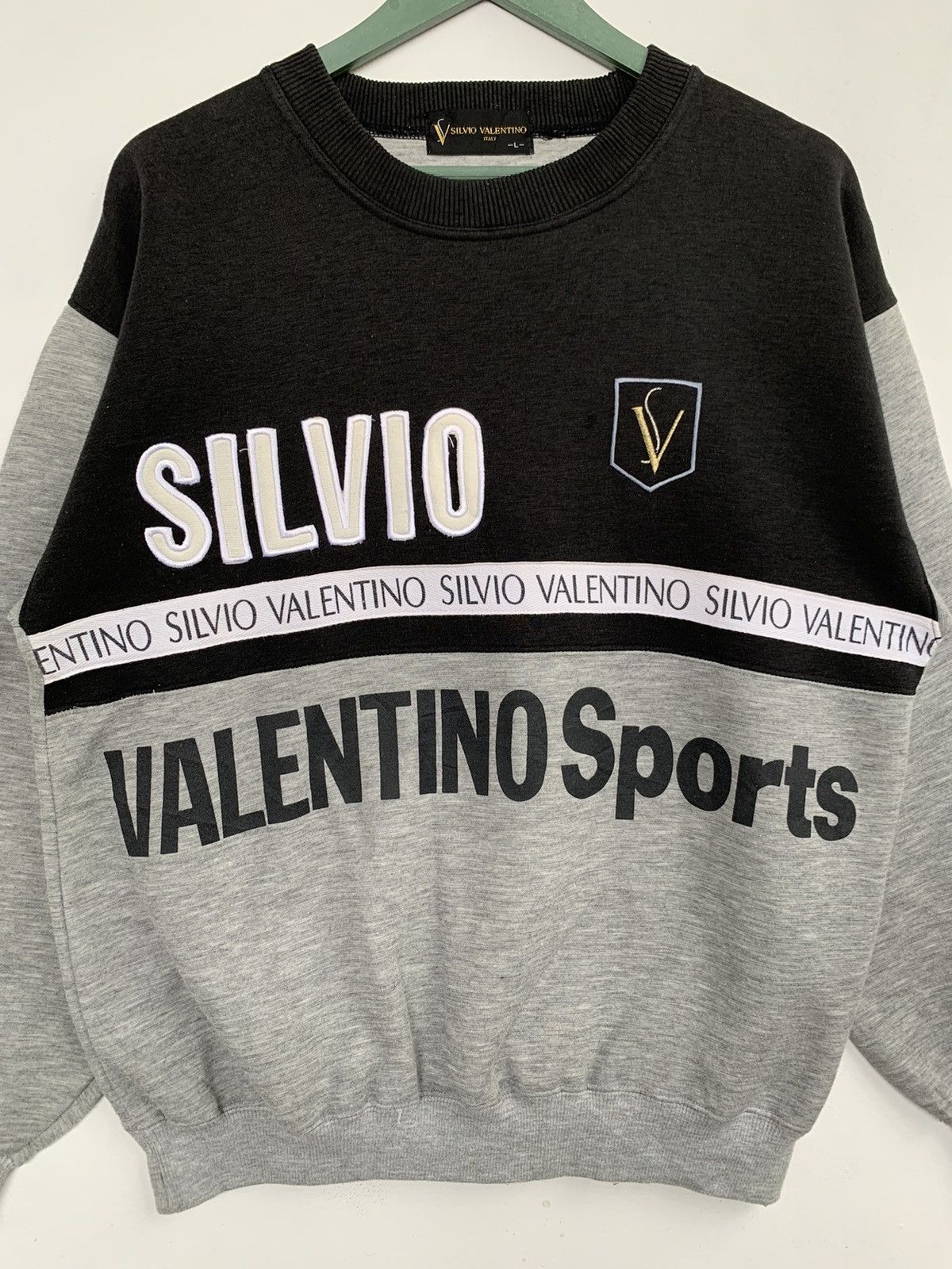 Designer Vintage 90s Silvio Valentino Sweatshirt Size US L / EU 52-54 / 3 - 3 Thumbnail