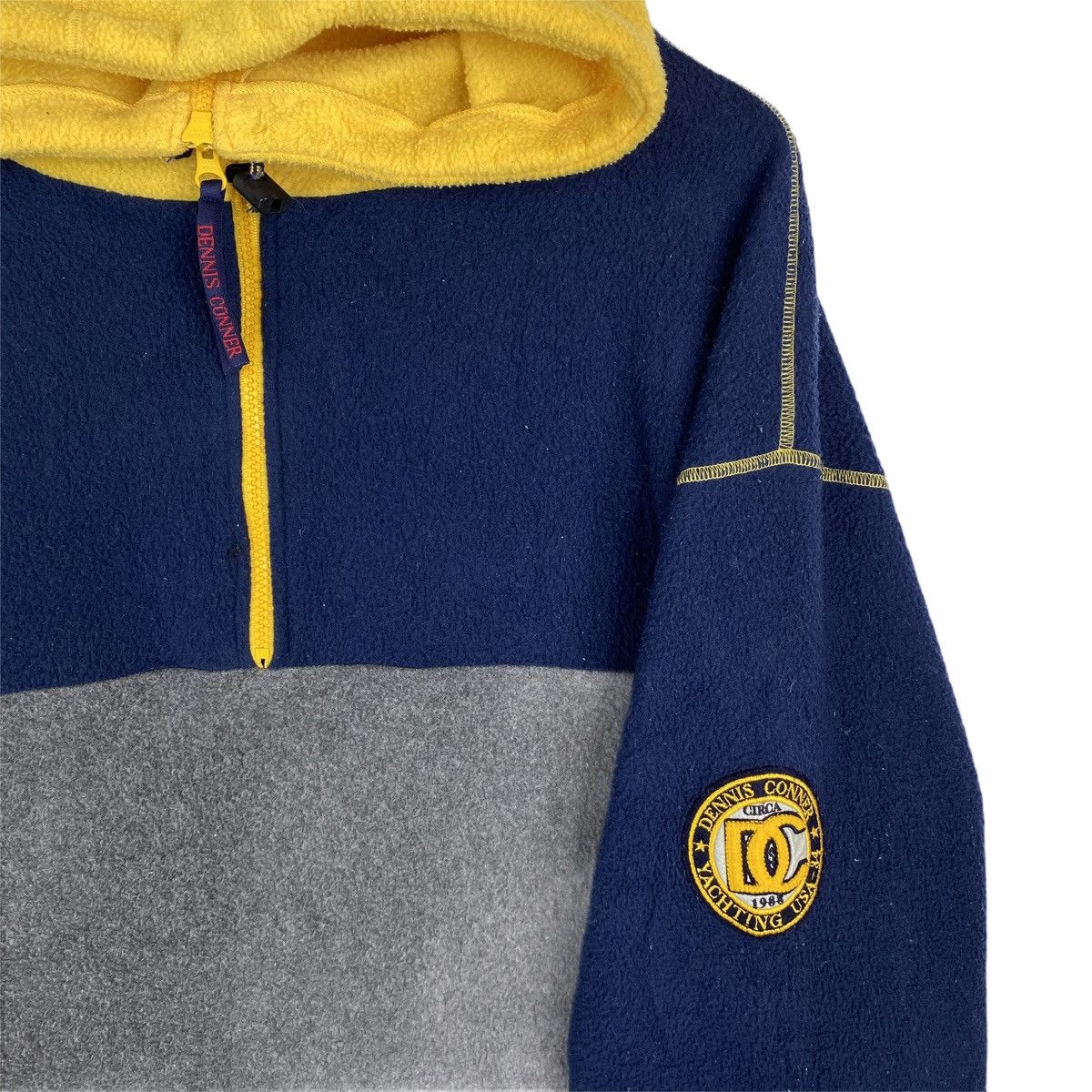 Vintage Vintage DENNIS CORNER Yacting Usa Half Zipper Fleece Hoodie Size US XL / EU 56 / 4 - 4 Thumbnail