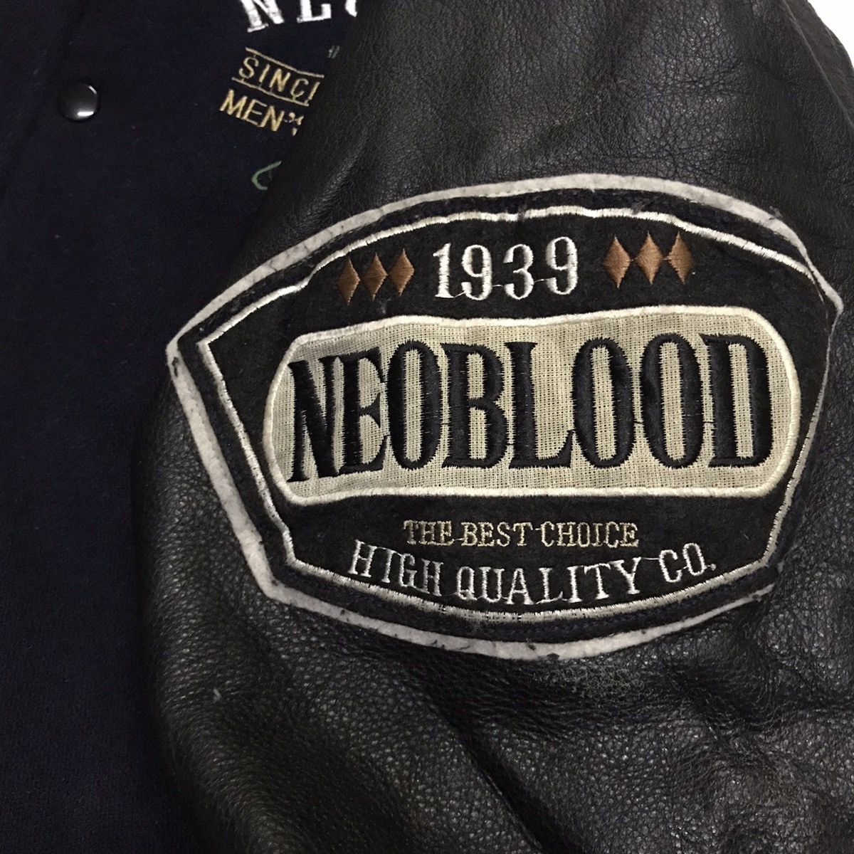 Vintage Vintage Neo blood wool and leather sleeve warsity jacket Size US M / EU 48-50 / 2 - 11 Thumbnail