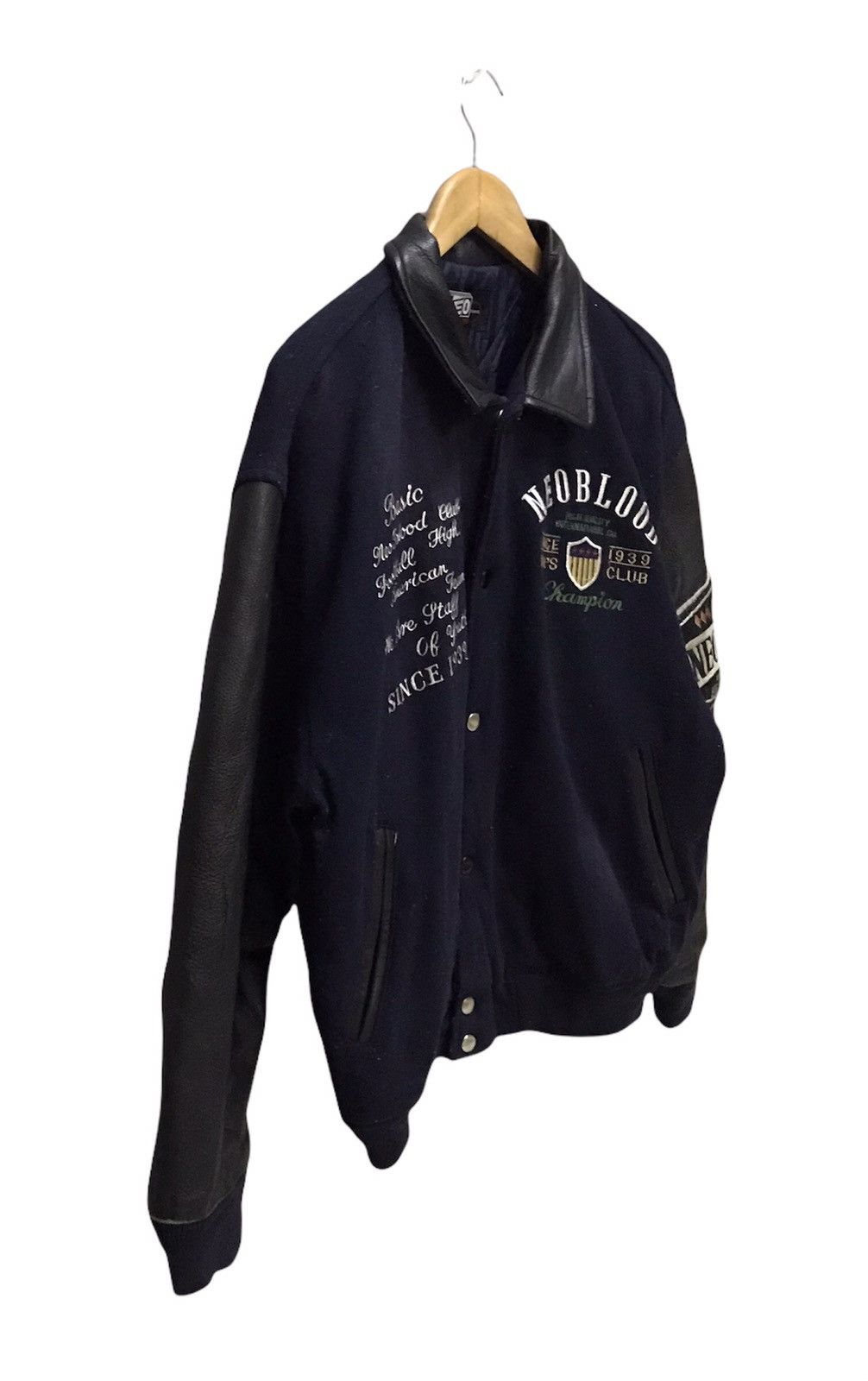 Vintage Vintage Neo blood wool and leather sleeve warsity jacket Size US M / EU 48-50 / 2 - 5 Thumbnail
