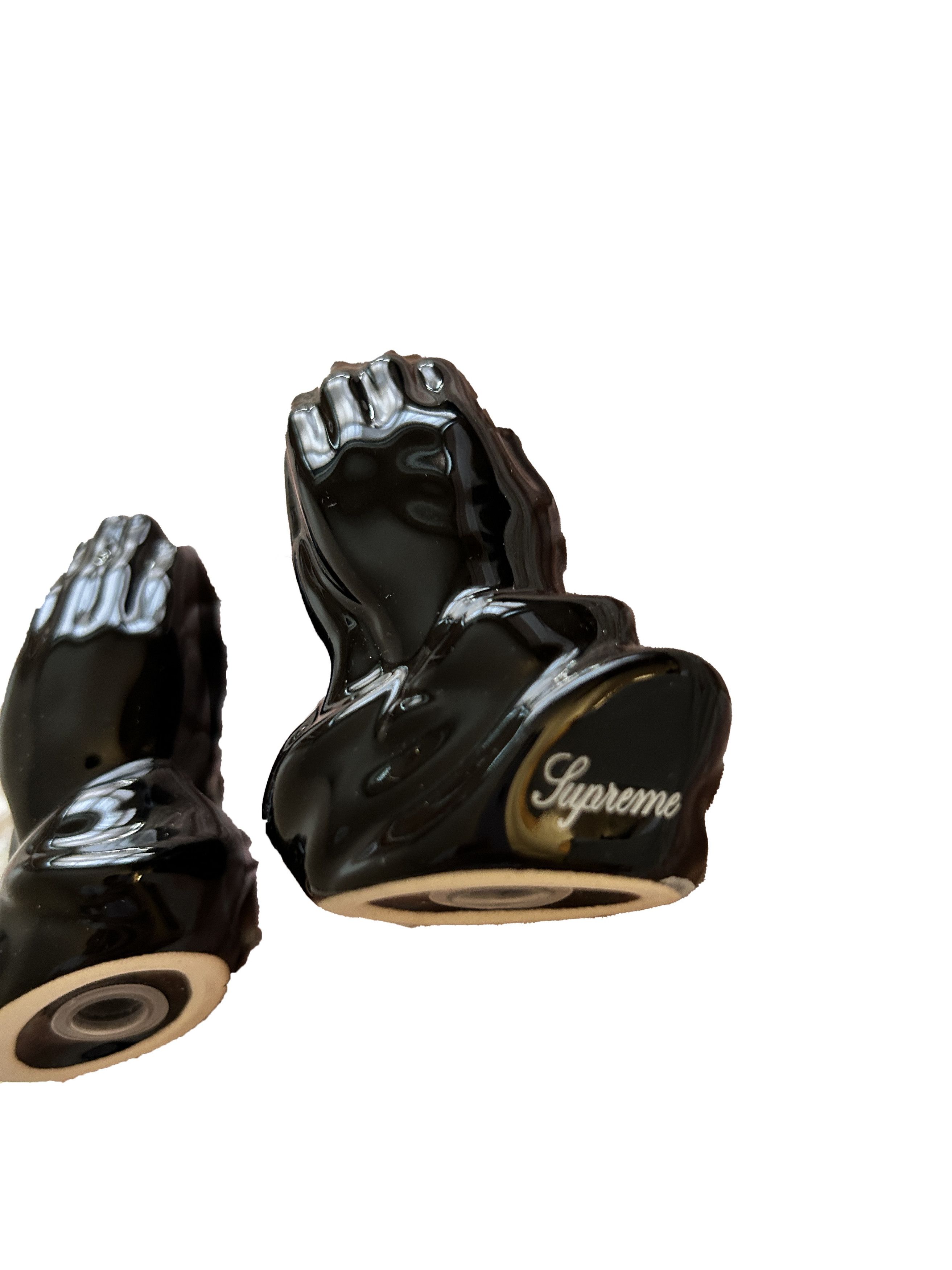 Supreme SS13 Salt & Pepper Shakers Prayer Hands Praying Logo Ceramic