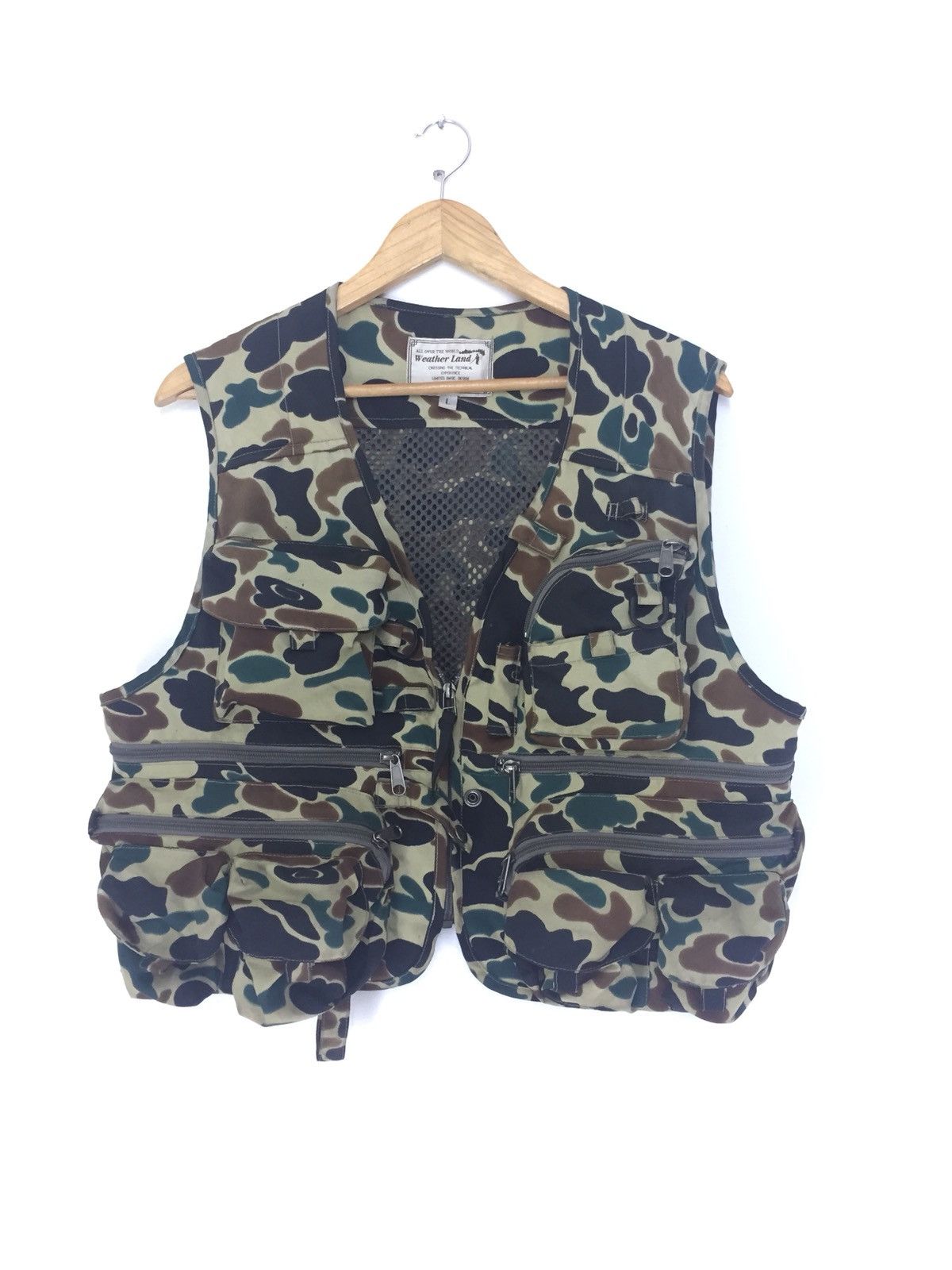 Japanese Brand Weather Land Duck Camo Vest Multipocket Size US L / EU 52-54 / 3 - 1 Thumbnail