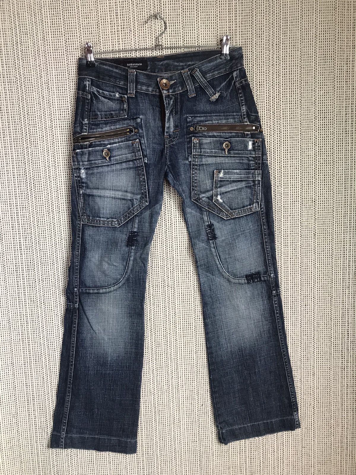 image of Voodoo Tactical Japanase Brand Used Jeans Bootcut Denim Multipocket in Blue, Men's (Size 28)