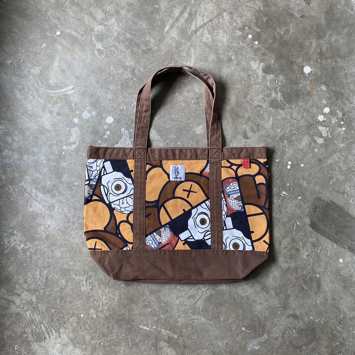 Bape Bape - Kaws Original Fake - Canvas Large Tote Bag | Grailed