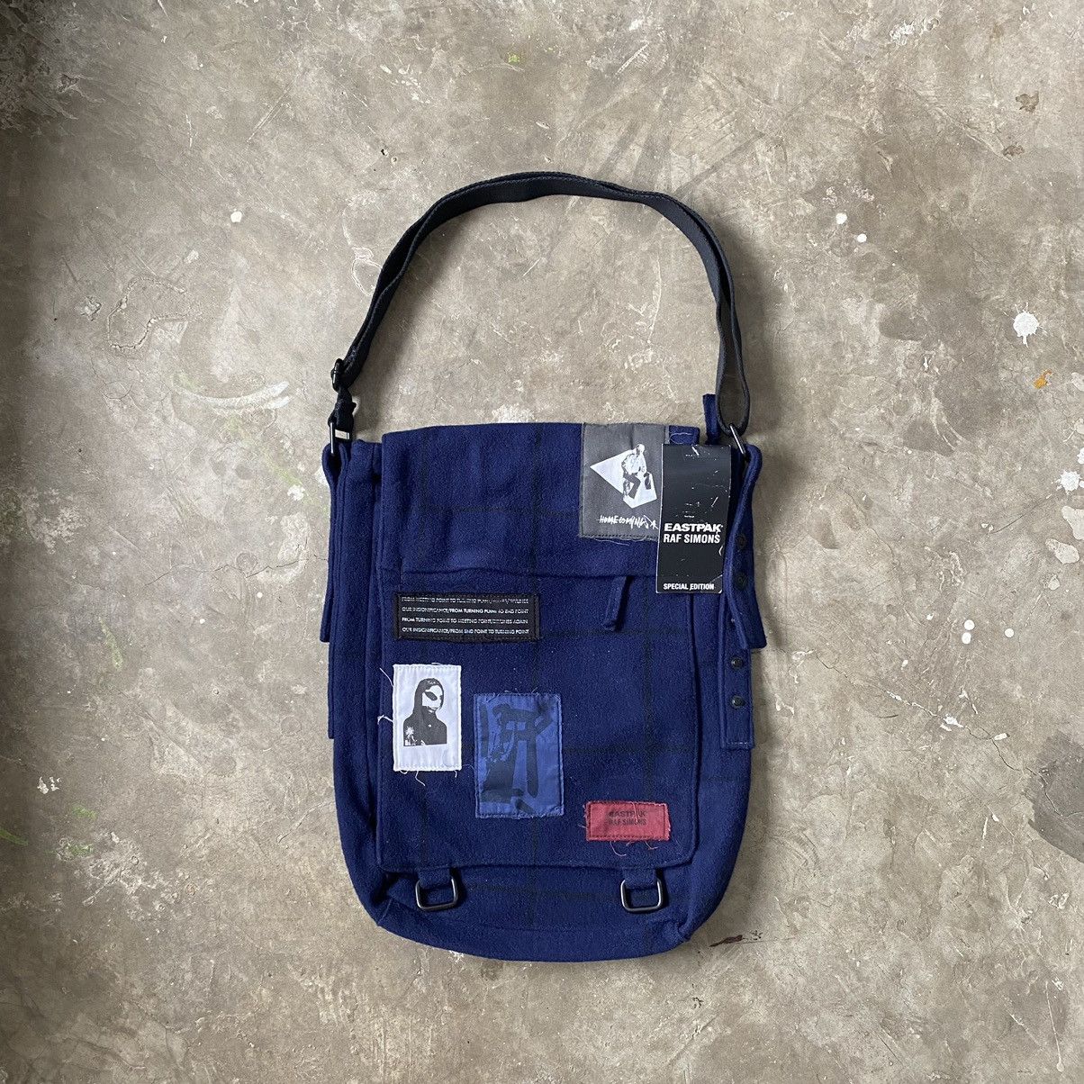 RAF SIMONS X Eastpak Poster Belt Waist Bag Blue Sling Crossbody Punk