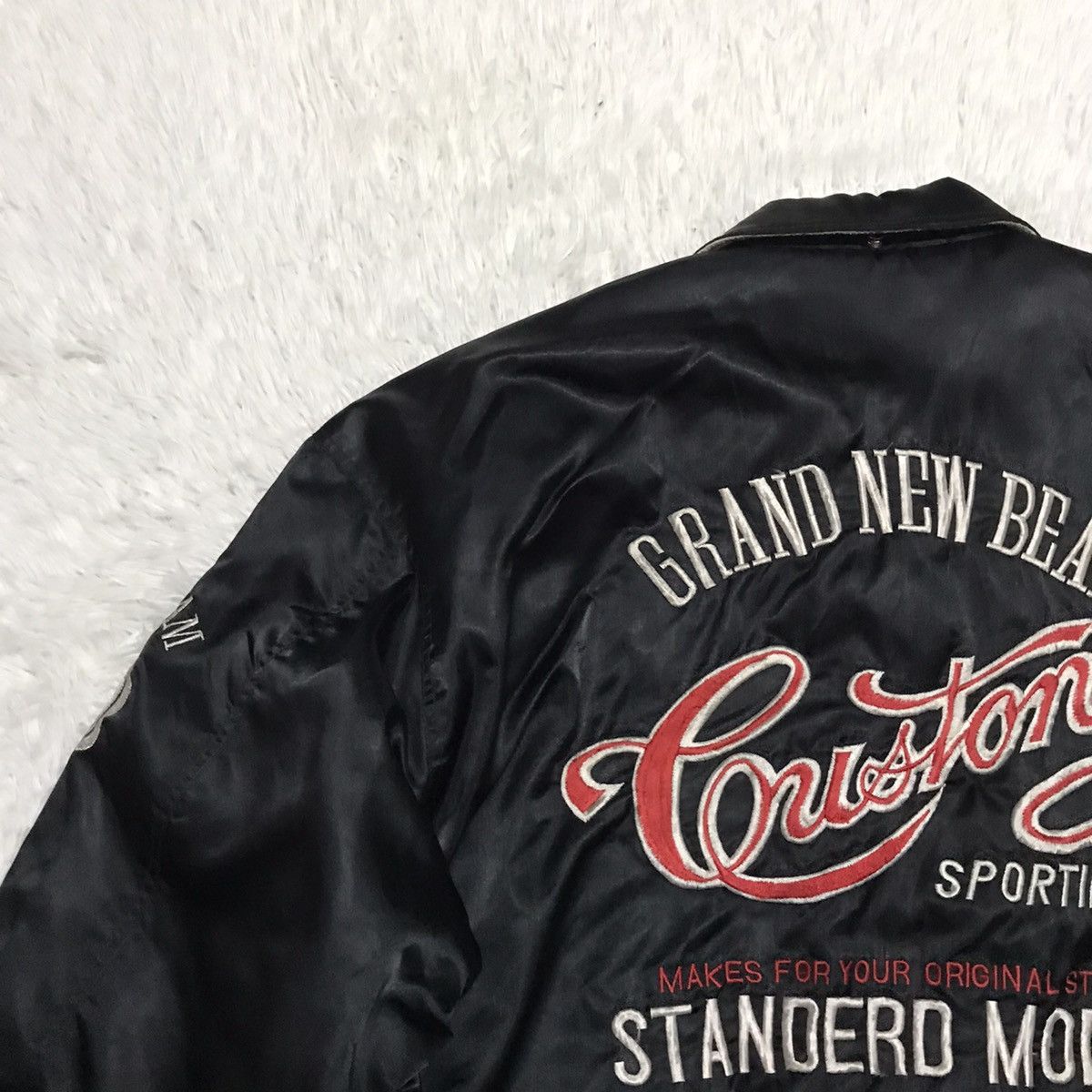Japanese Brand Embroidery & Reverse Bomber Jacket Size US L / EU 52-54 / 3 - 7 Thumbnail