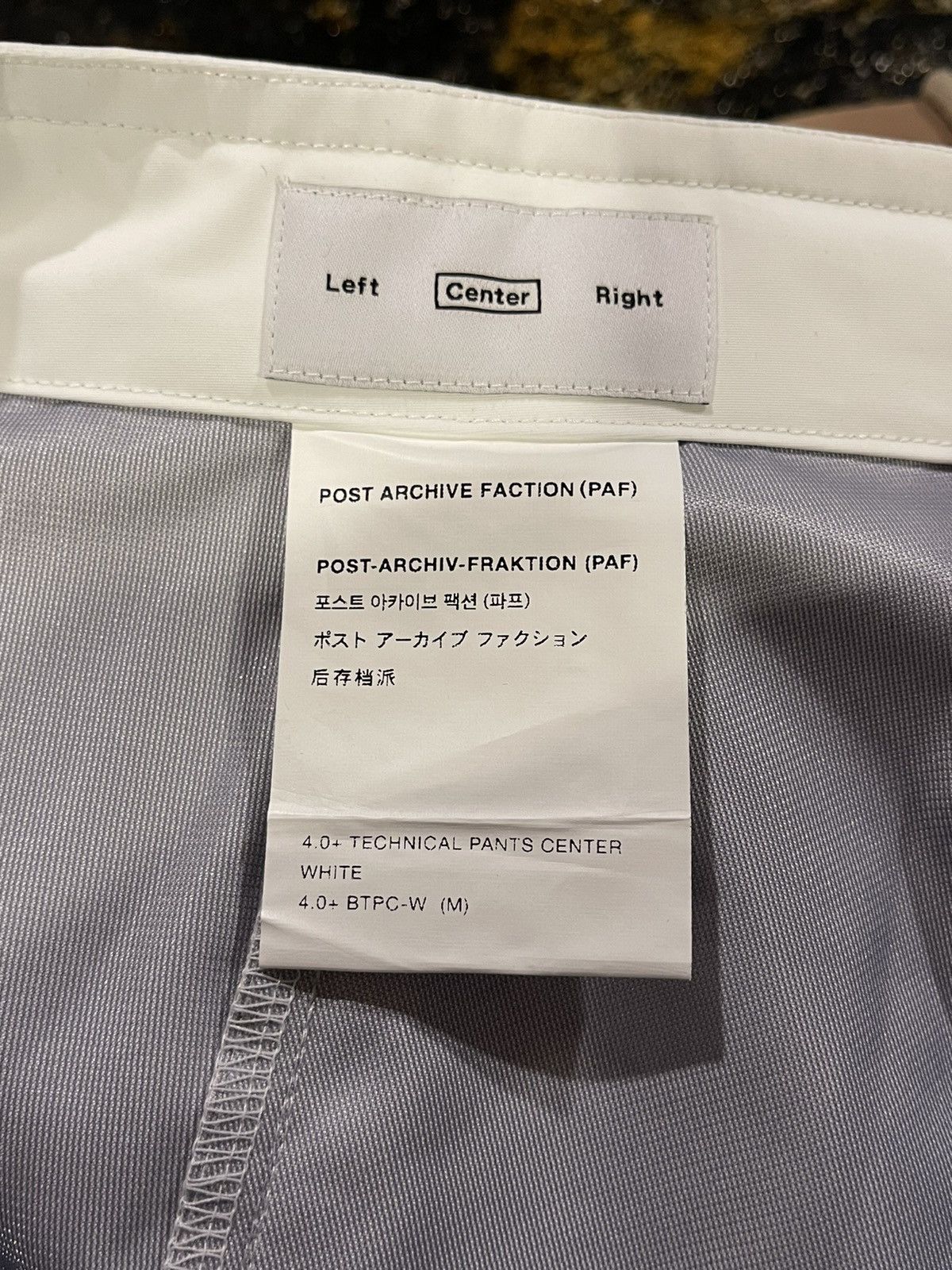 POST ARCHIVE FACTION (PAF) Post Archive Faction PAF 4.0 Technical Pants Center White Size US 32 / EU 48 - 10 Thumbnail