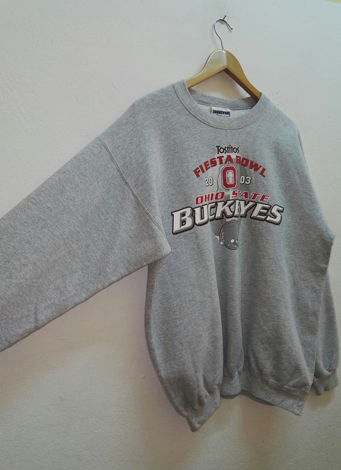 Hanes 💥RARE💥 Fiesta Bowl 2003 Ohio State Buckeyes Sweatshirt Size US L / EU 52-54 / 3 - 3 Thumbnail