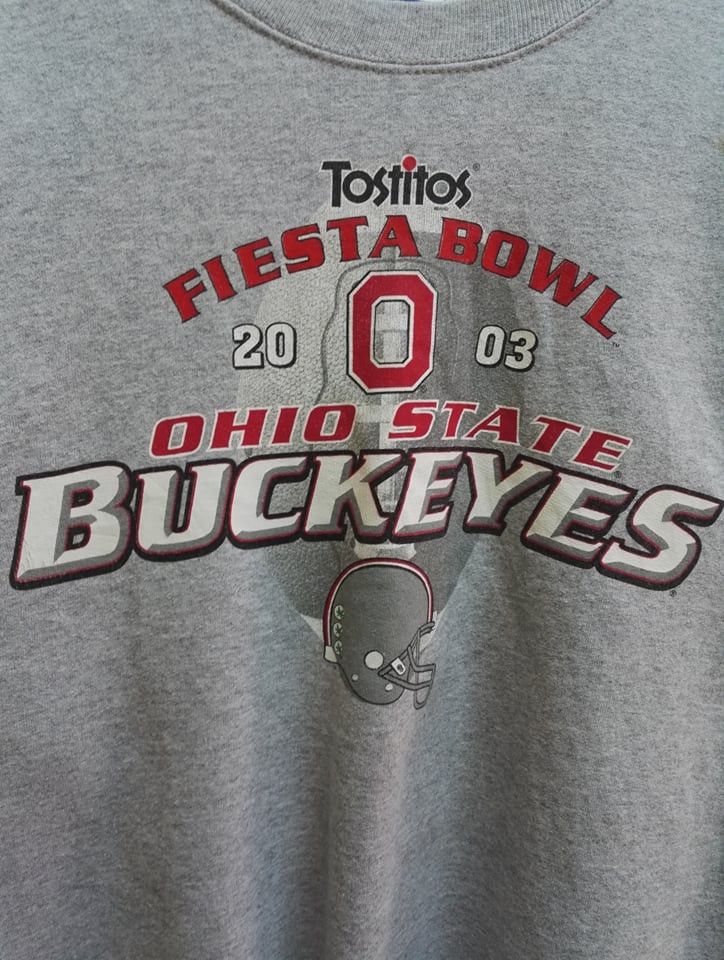 Hanes 💥RARE💥 Fiesta Bowl 2003 Ohio State Buckeyes Sweatshirt Size US L / EU 52-54 / 3 - 2 Thumbnail