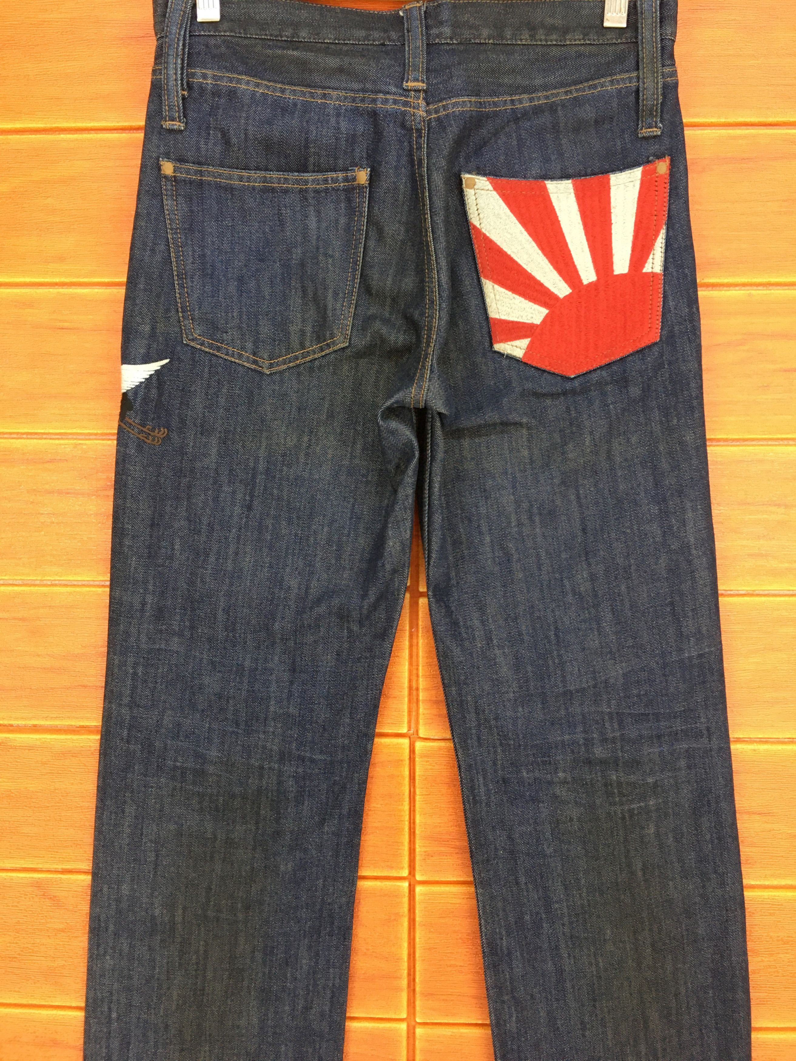Karakuri Tamashii Sukajan Japan Crane Embroidered Jeans Y2k Karakuri Tamashi Size US 29 - 10 Thumbnail
