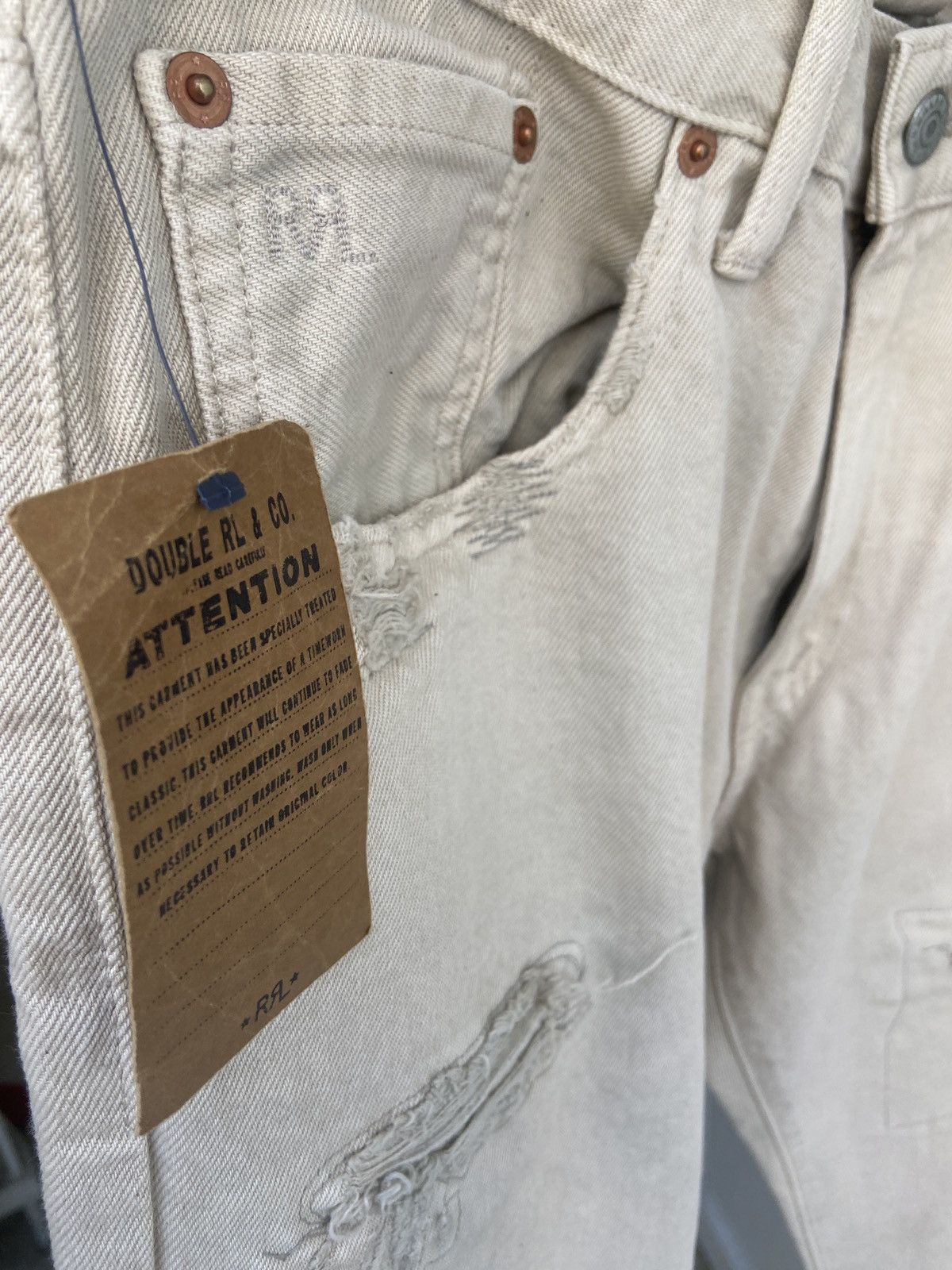 Polo Ralph Lauren × RRL Ralph Lauren × Ralph Lauren RRL Ralph Lauren distressed denim pants Size US 32 / EU 48 - 11 Thumbnail