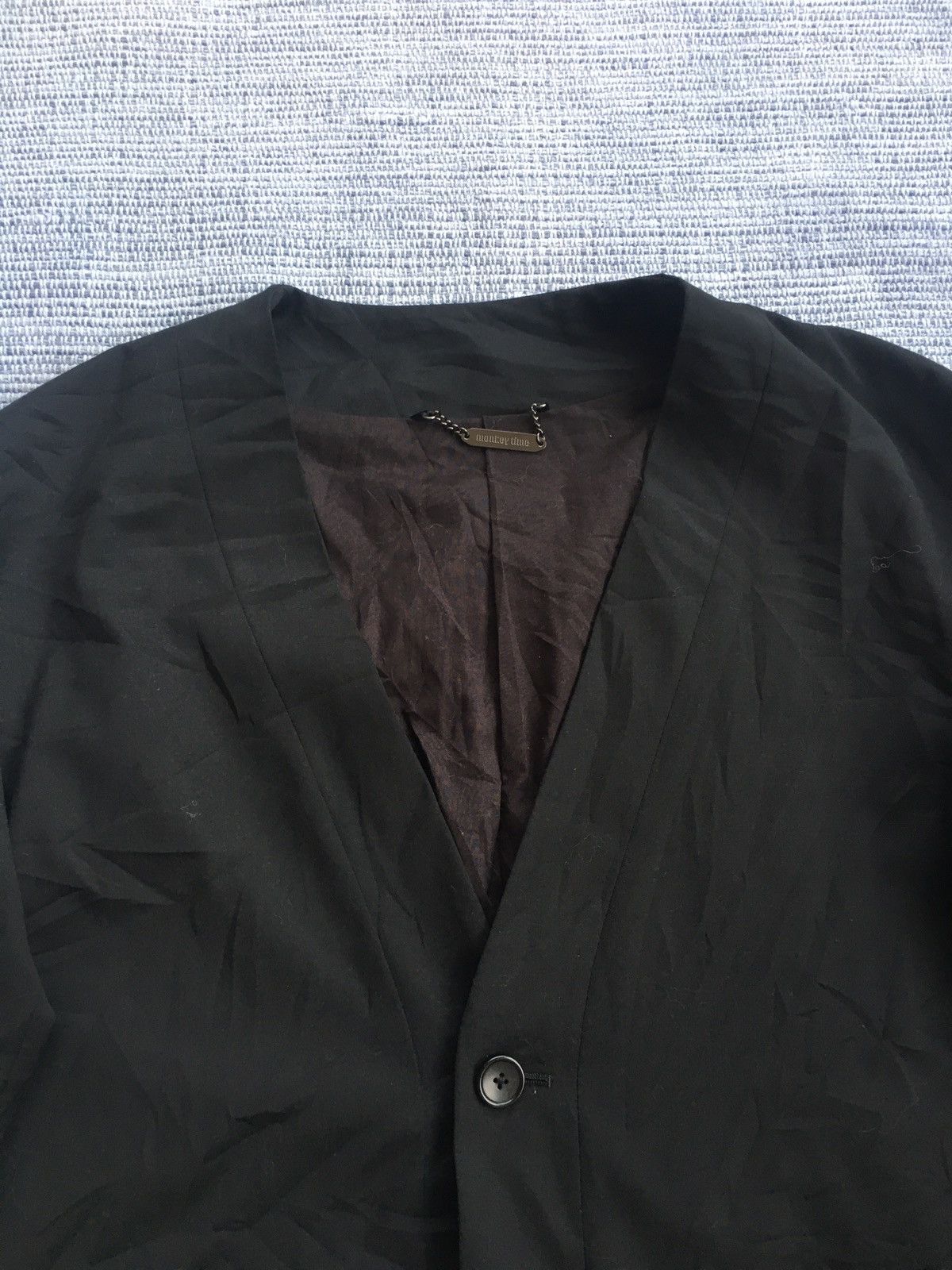Japanese Brand collarless blazer Size US M / EU 48-50 / 2 - 2 Thumbnail