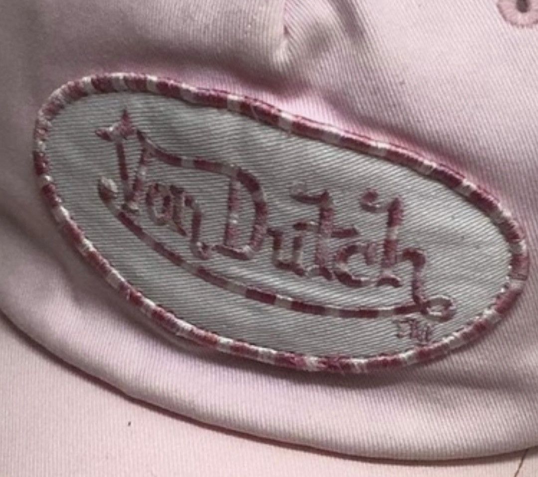 Vintage Rare💥Von Dutch Vintage Pink Patches Cap Size ONE SIZE - 2 Thumbnail