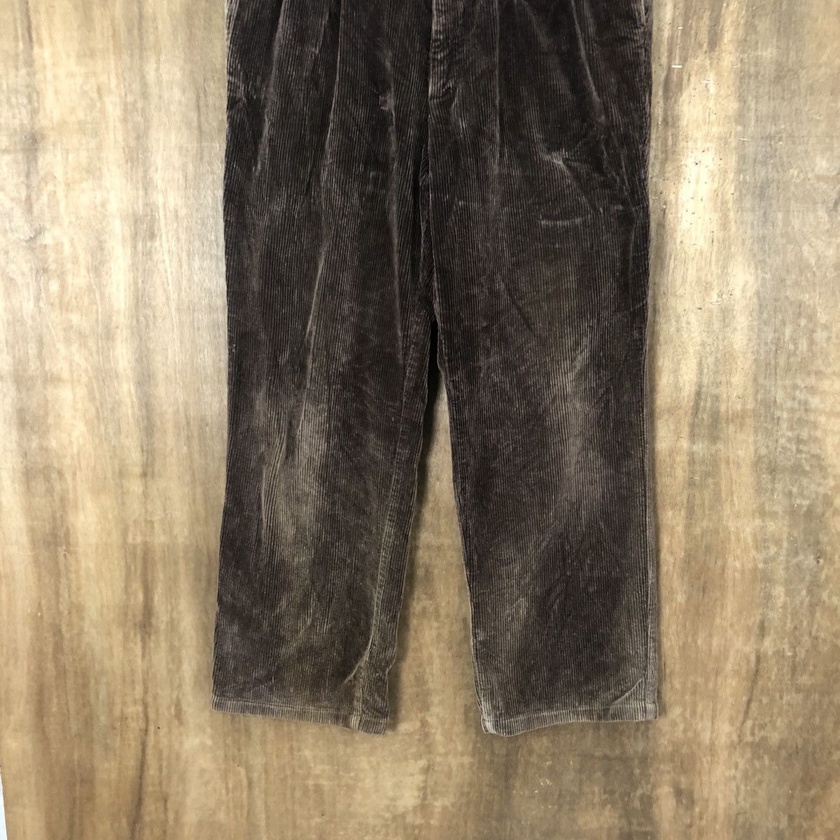 Vintage Wrangler faded Dark Brown Corduroy Casual Pants #6317 Size US 34 / EU 50 - 3 Thumbnail