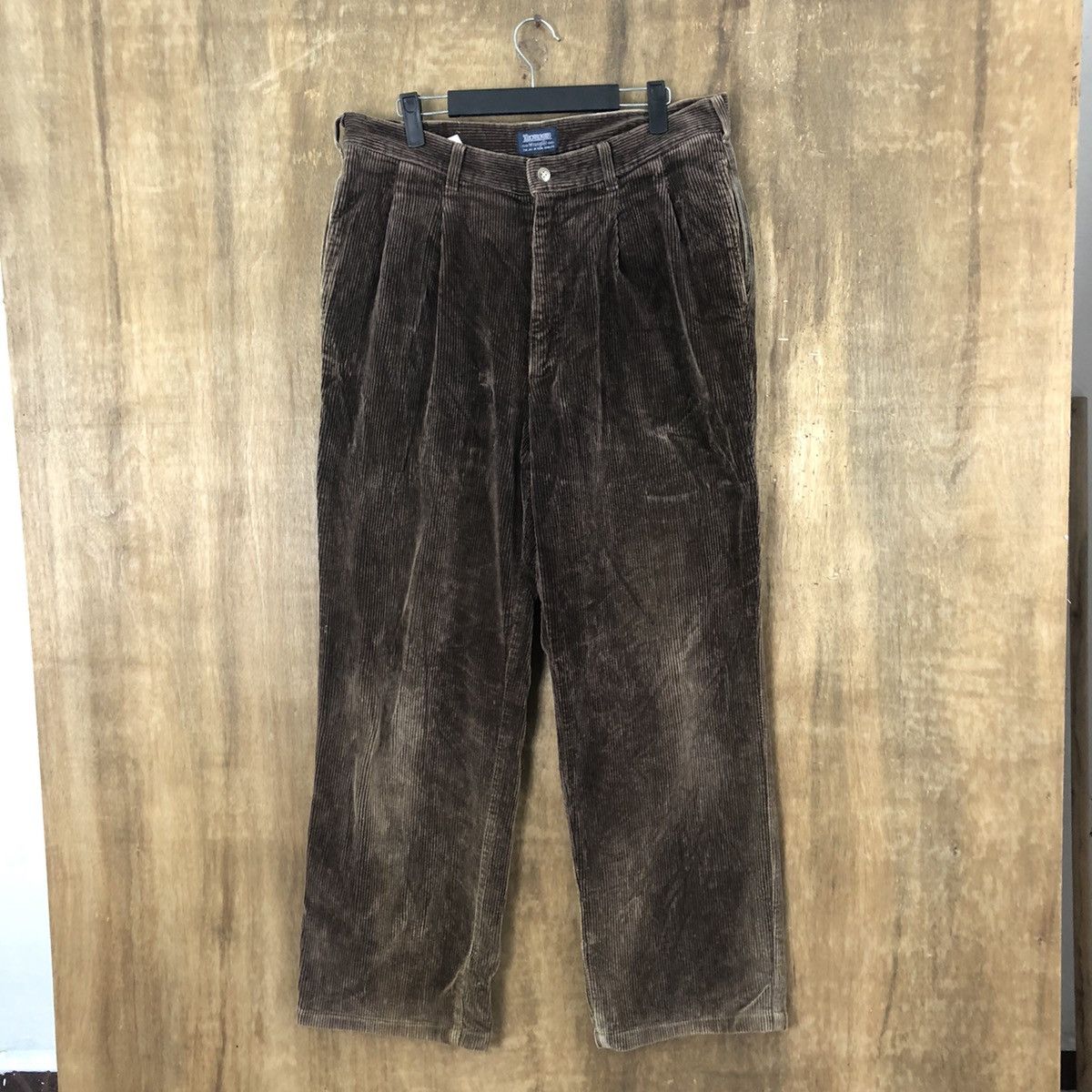 Vintage Wrangler faded Dark Brown Corduroy Casual Pants #6317 Size US 34 / EU 50 - 1 Thumbnail