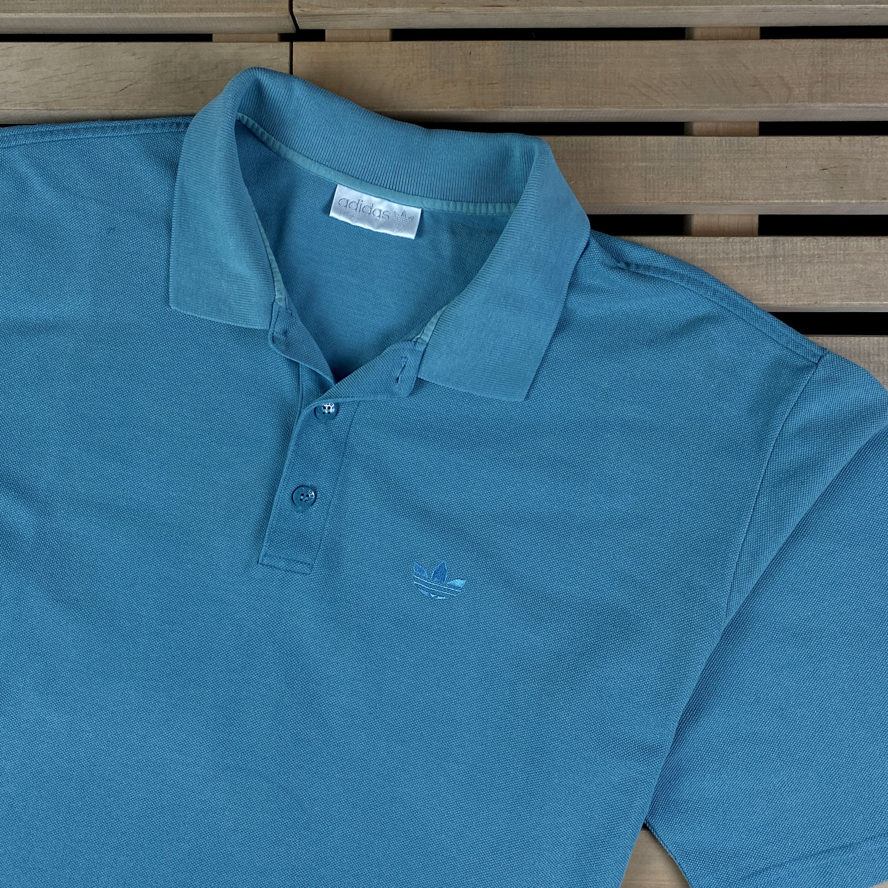 Adidas × Vintage Mens Polo T Shirt Adidas Originals Vintage Size L Size US L / EU 52-54 / 3 - 2 Thumbnail